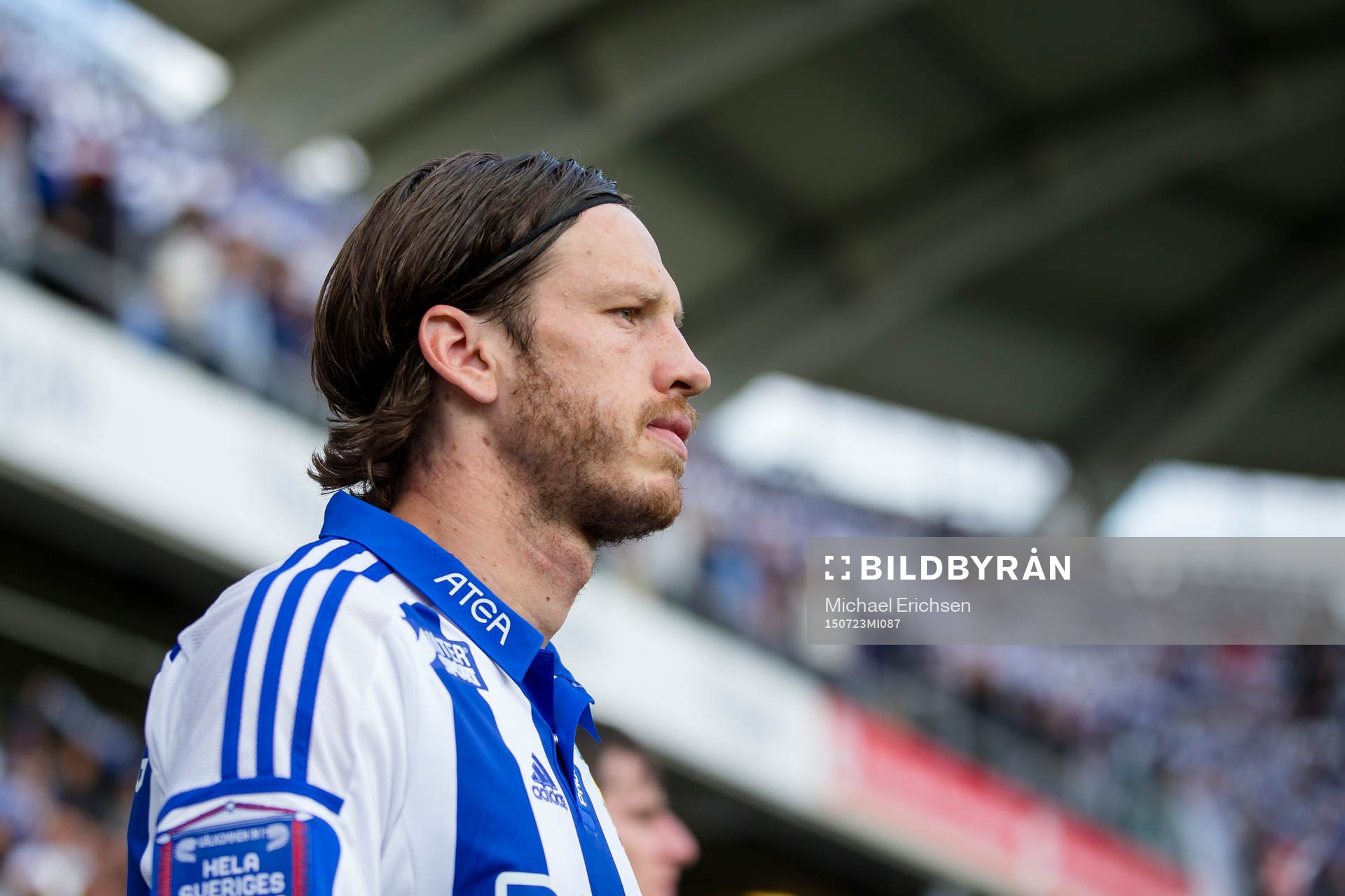 IFK Göteborgs Gustav Svensson innan fotbollsmatchen i