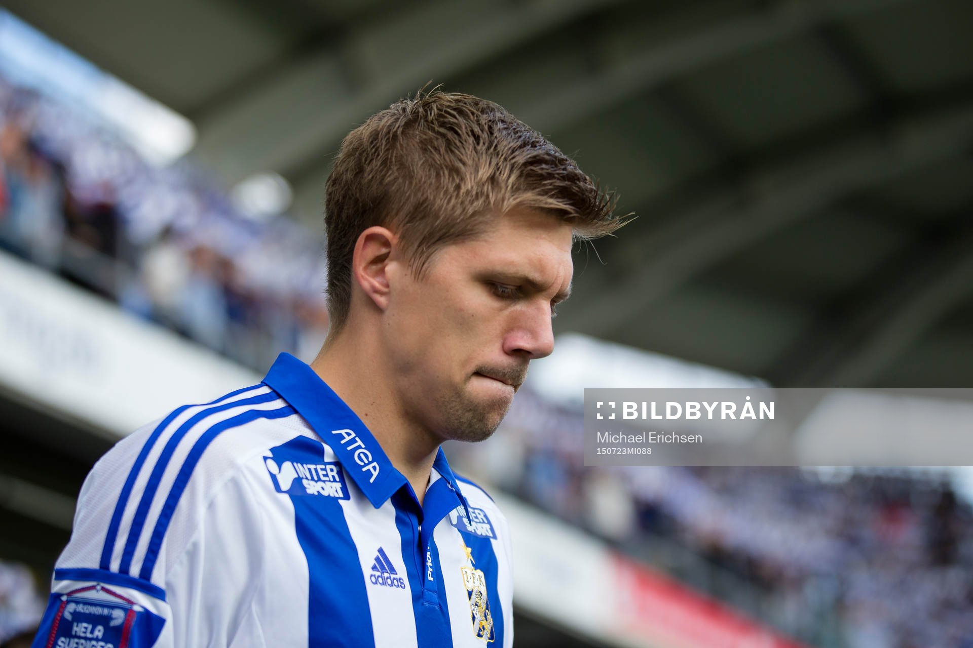IFK Göteborgs Mikael Boman innan fotbollsmatchen i kvalet