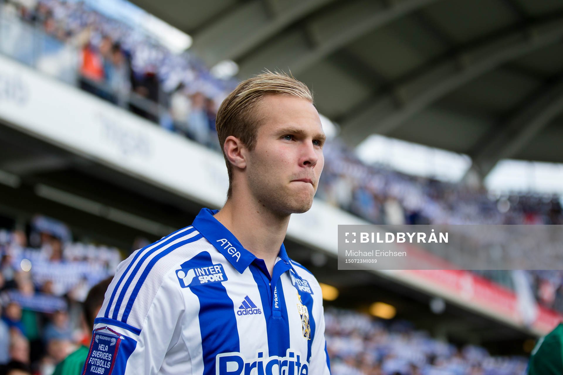 IFK Göteborgs Gustav Engvall innan fotbollsmatchen i