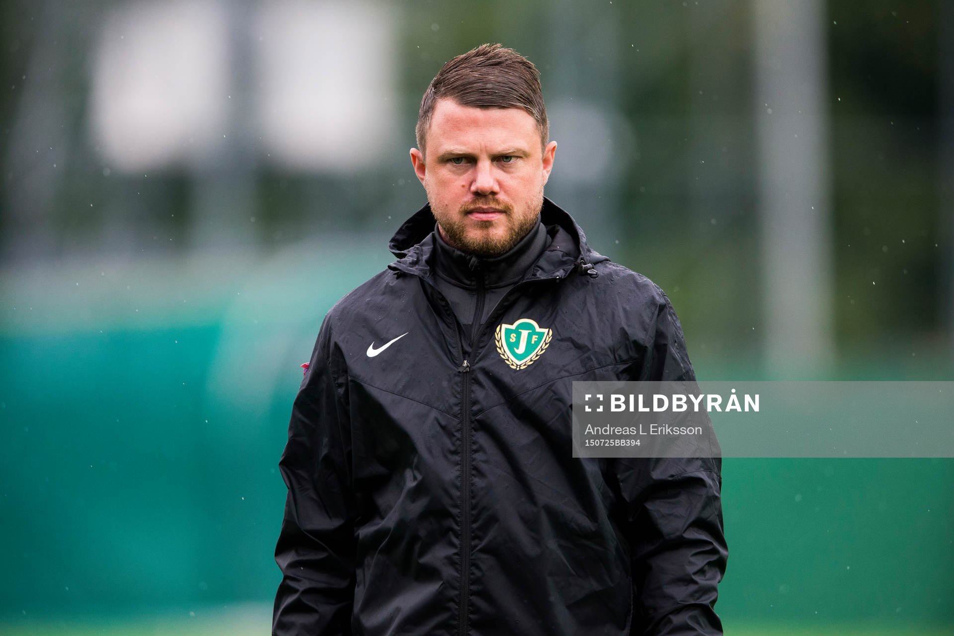 Jönköpings tränare Jimmy Thelin innan fotbollsmatchen i