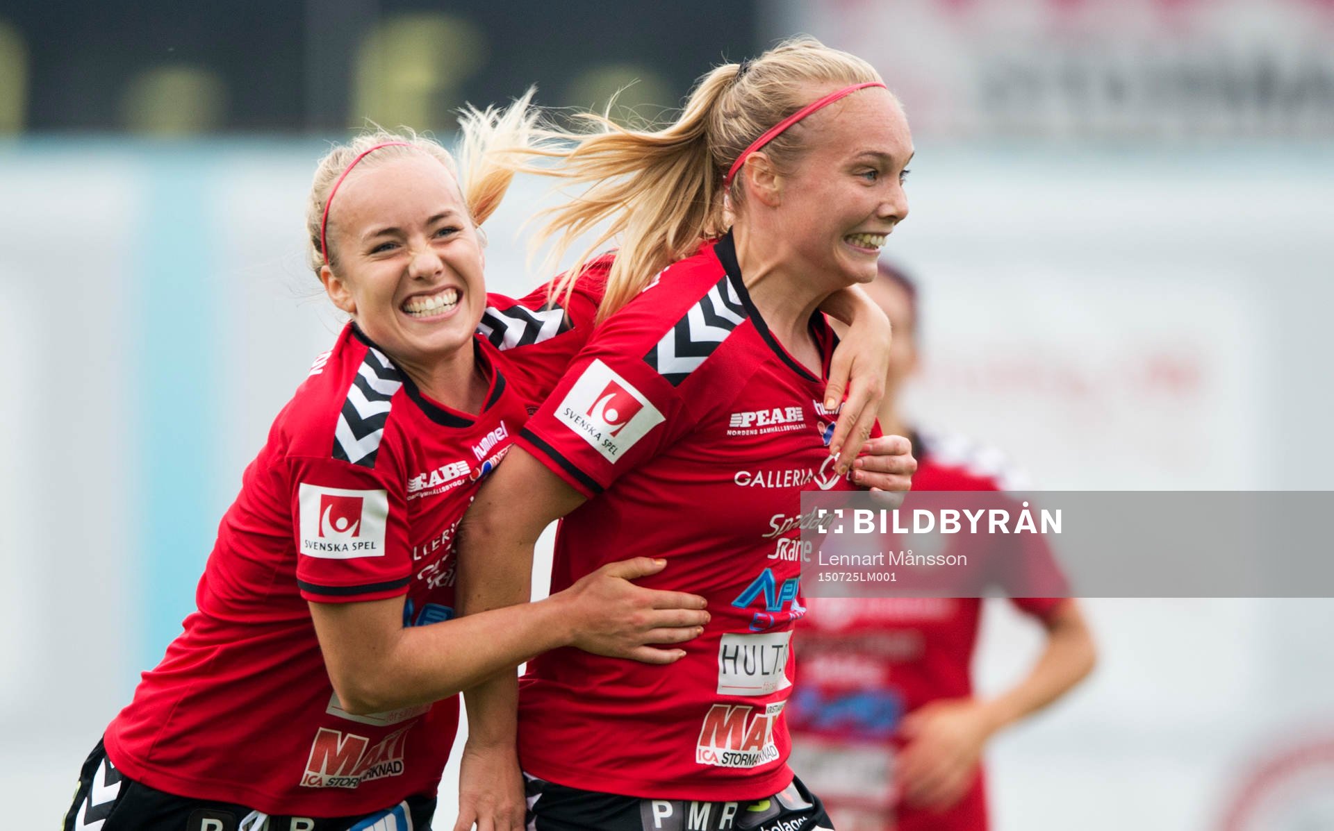 Kristianstads Margret Lara Vidarsdottir har gjort 1-0 och