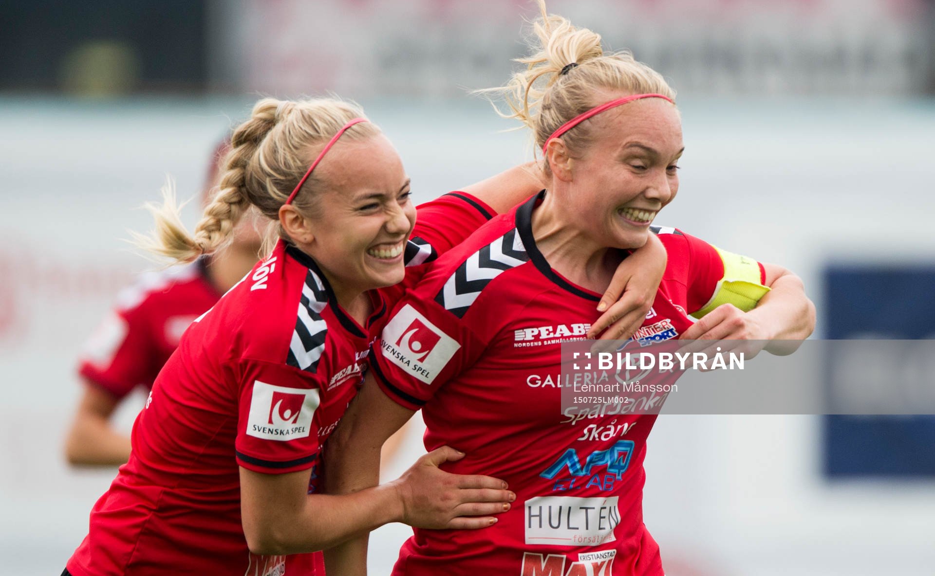 Kristianstads Margret Lara Vidarsdottir har gjort 1-0 och