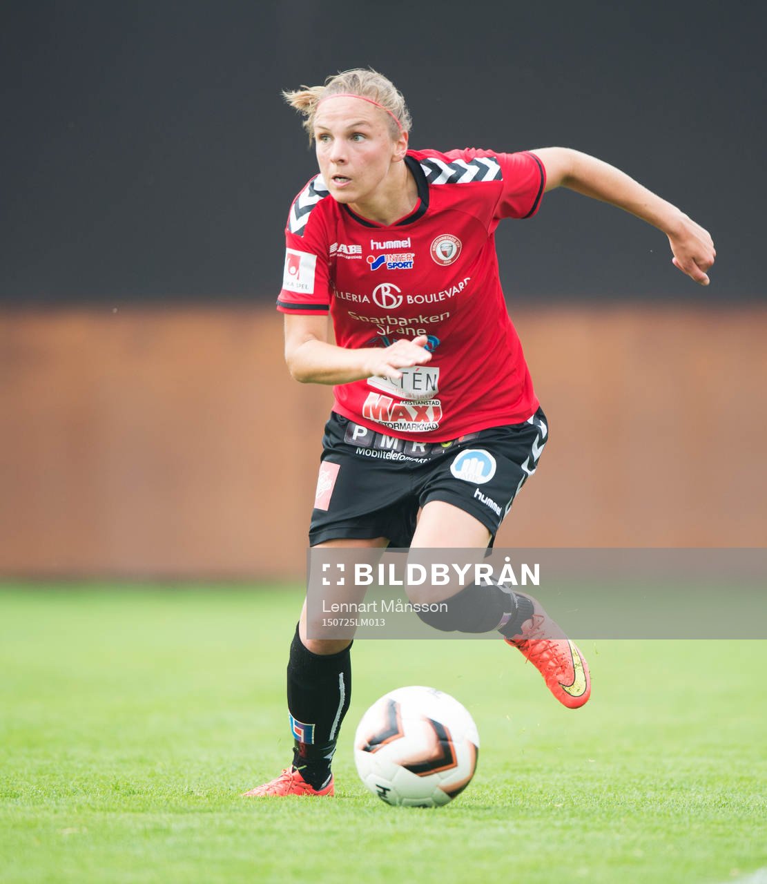 Kristianstads Therese Ivarsson i matchen i damallsvenskan