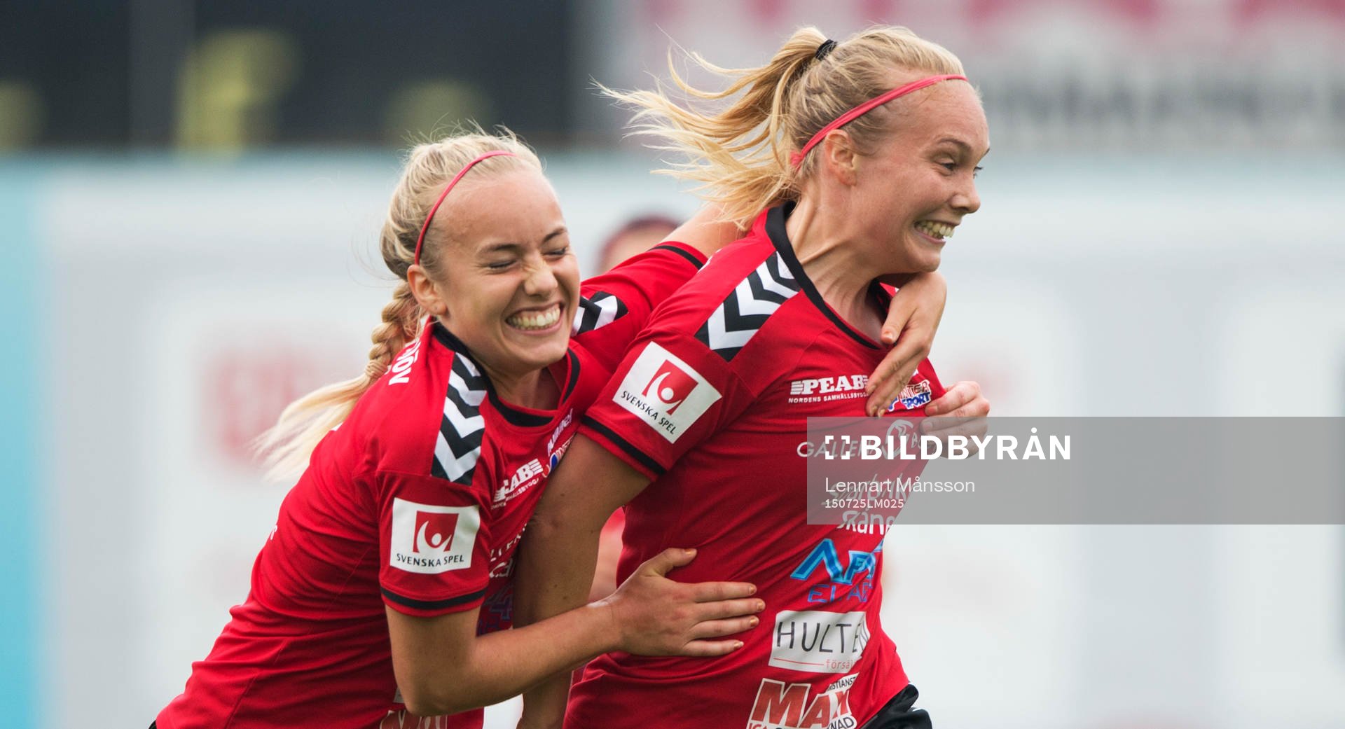 Kristianstads Margret Lara Vidarsdottir har gjort 1-0 och