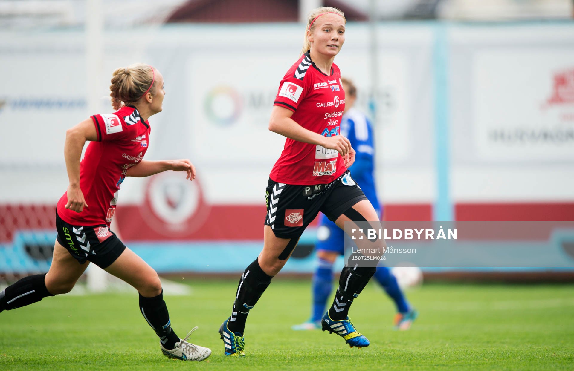 Kristianstads Margret Lara Vidarsdottir har gjort 1-0 och
