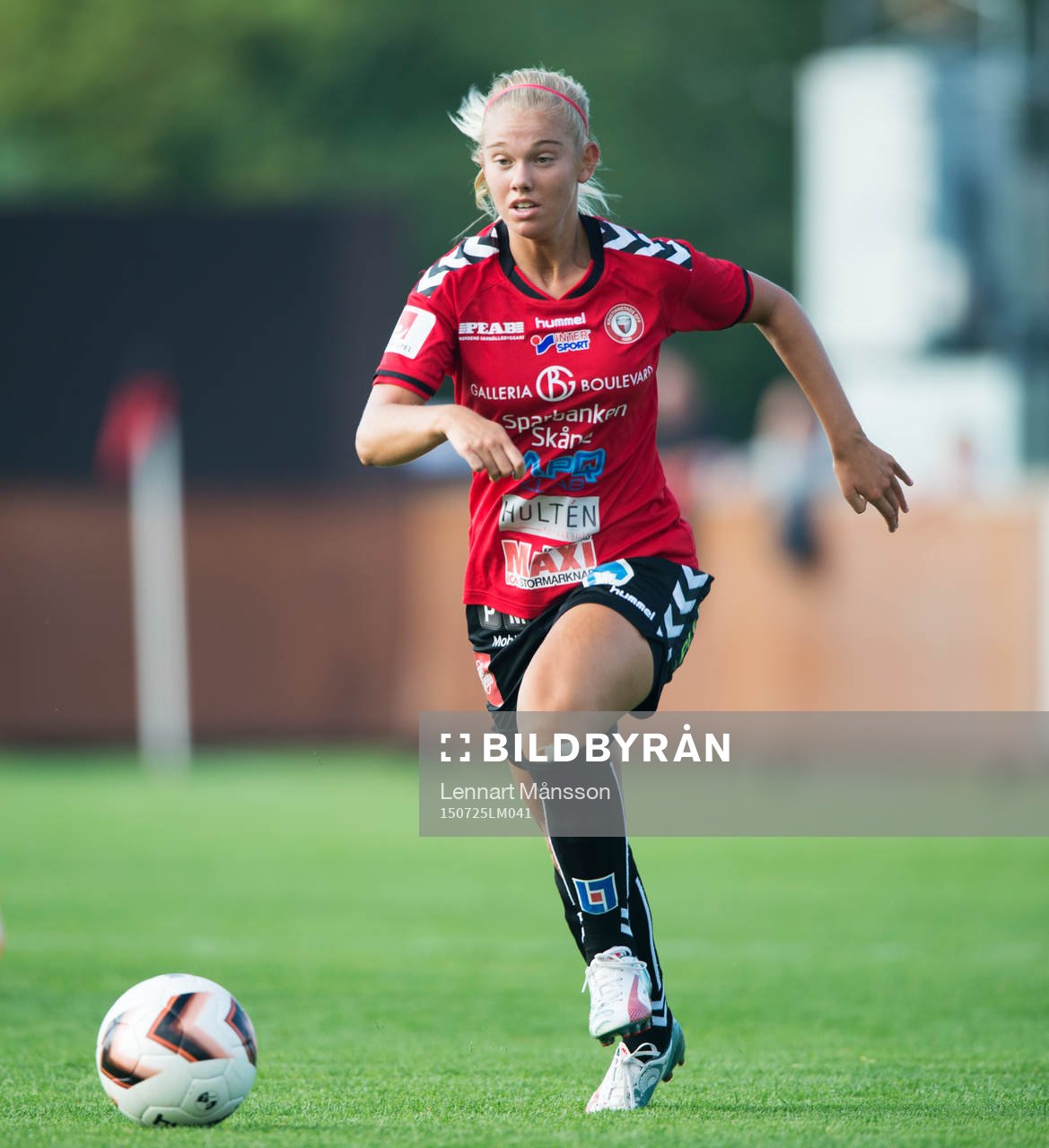 Kristianstads Lisa Karlsson i matchen i damallsvenskan mellan Kristianstad och Vittsjö i Kristianstad 25 juli 2015.