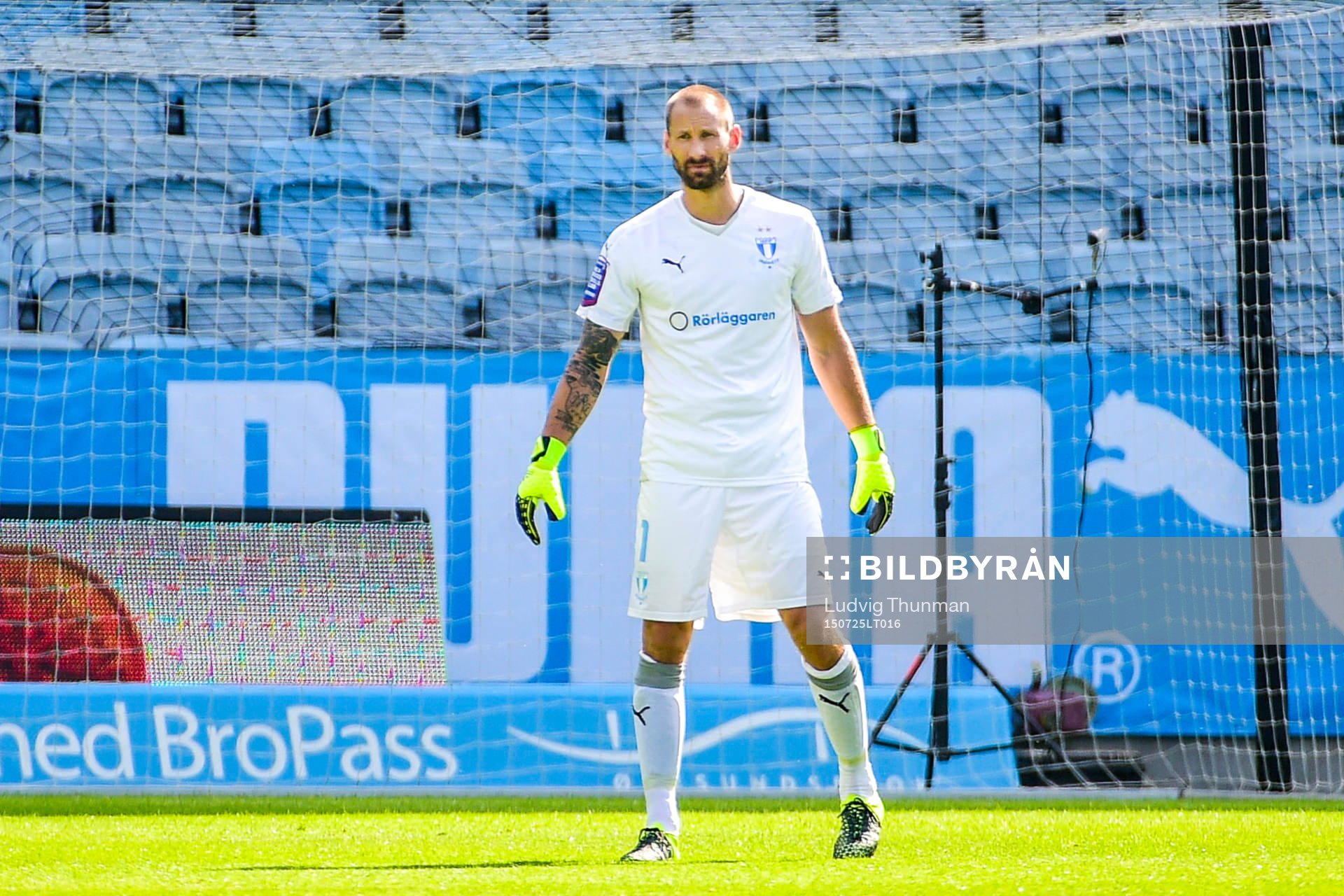 Malmö FFs målvakt Johan Wiland gör debut för Malmö FF