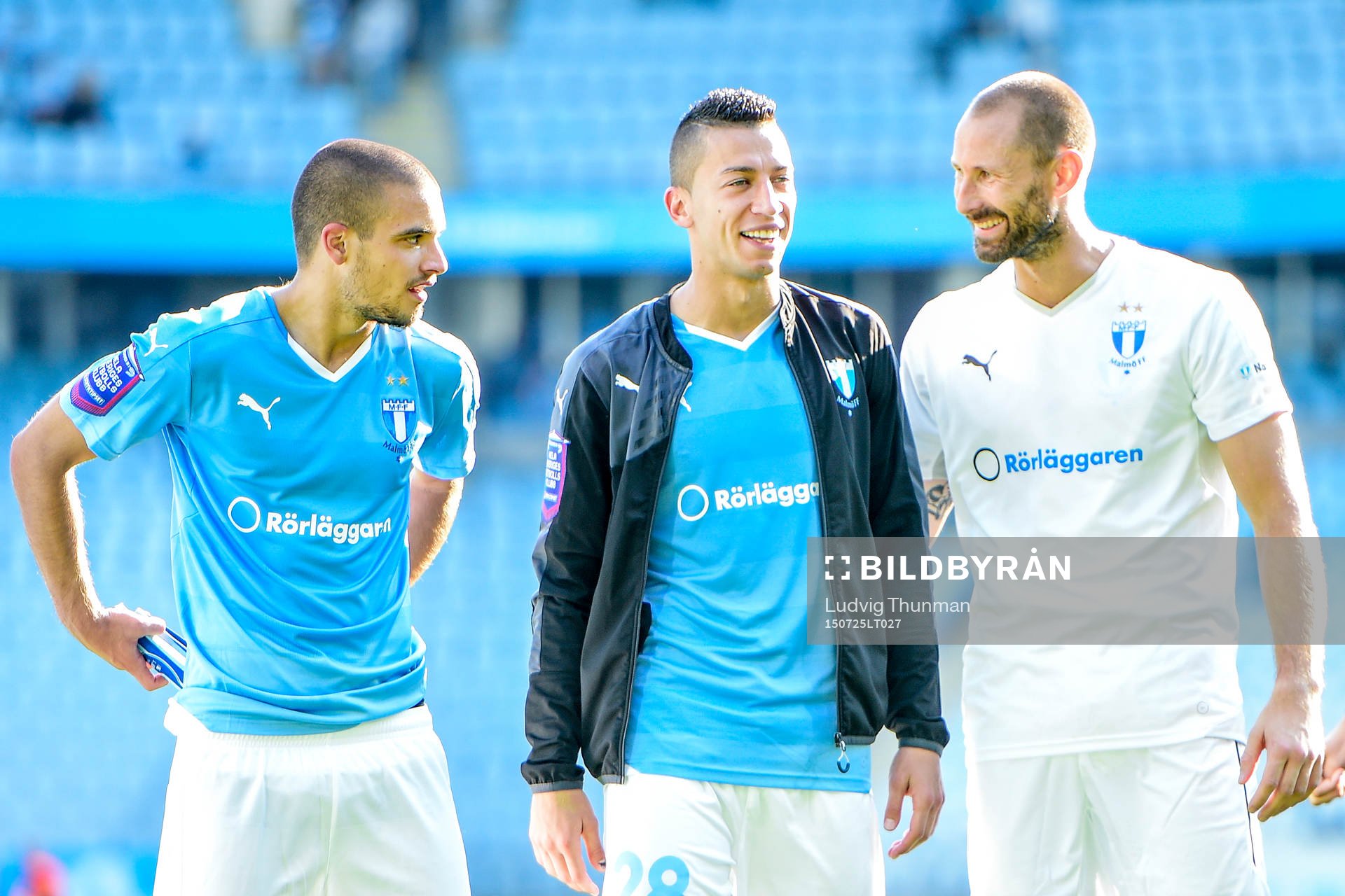 Malmö FFs Vladimir Rodic , Nikola Djurjic och Malmö FFs