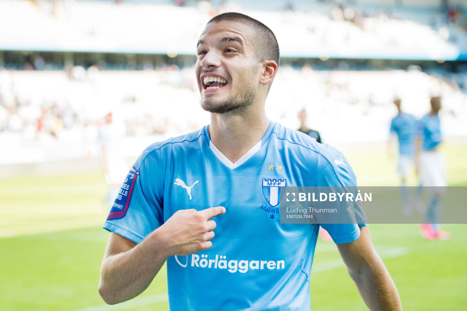 Malmö FFs Vladimir Rodic firar