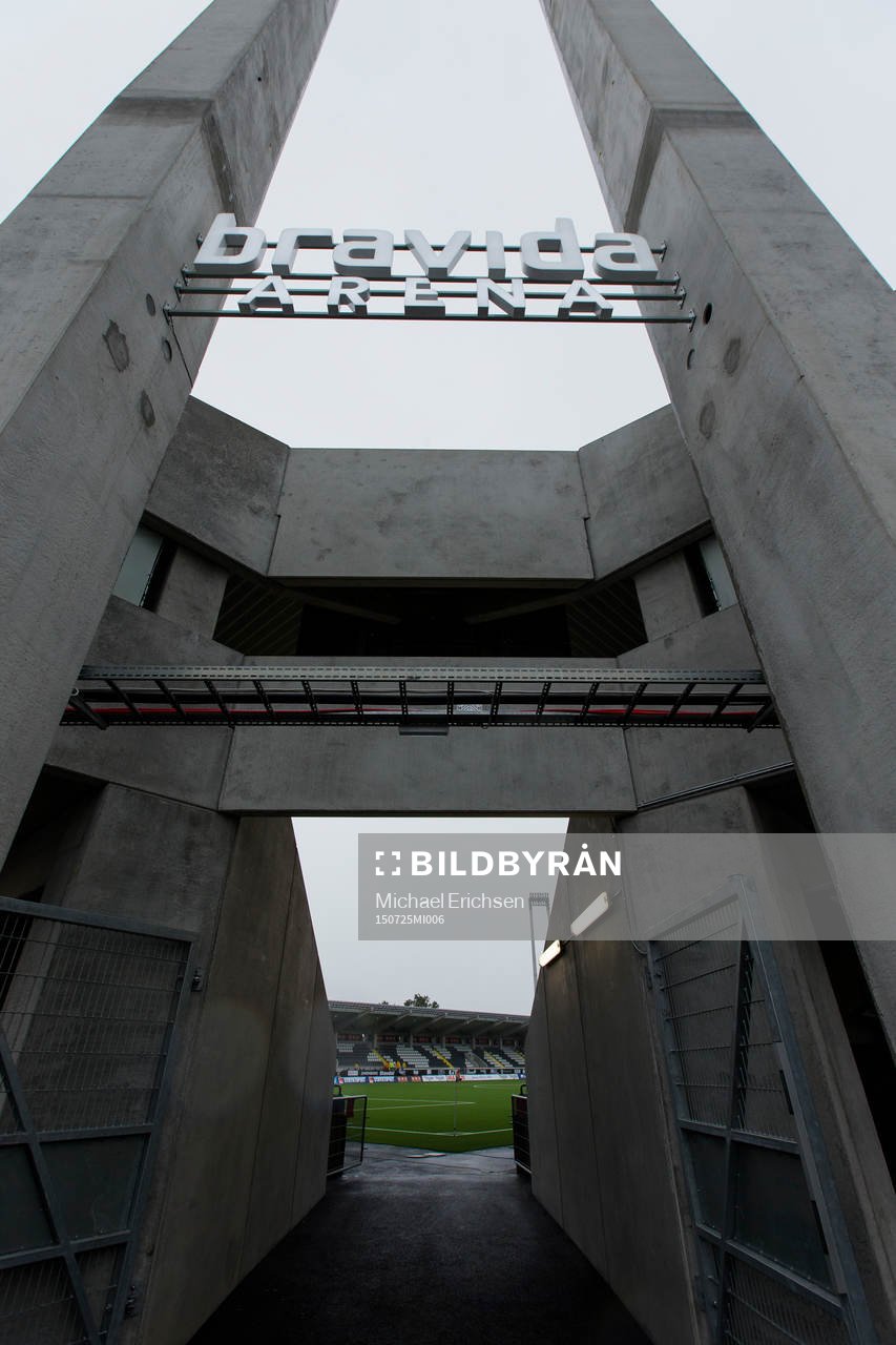 Bravida Arena innan fotbollsmatchen i Allsvenskan mellan