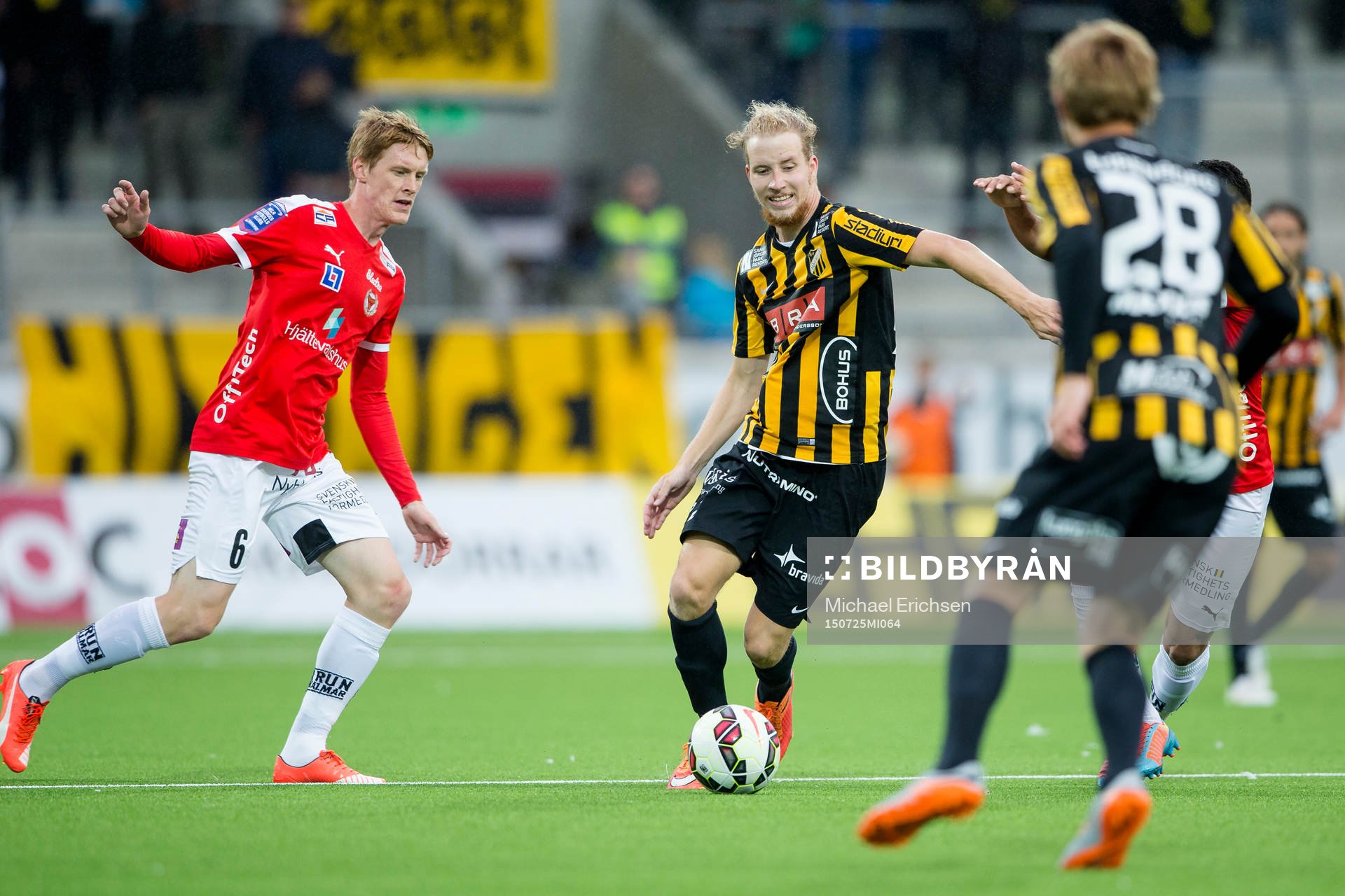 Kalmars Rasmus Elm mot Häckens Samuel Gustafson