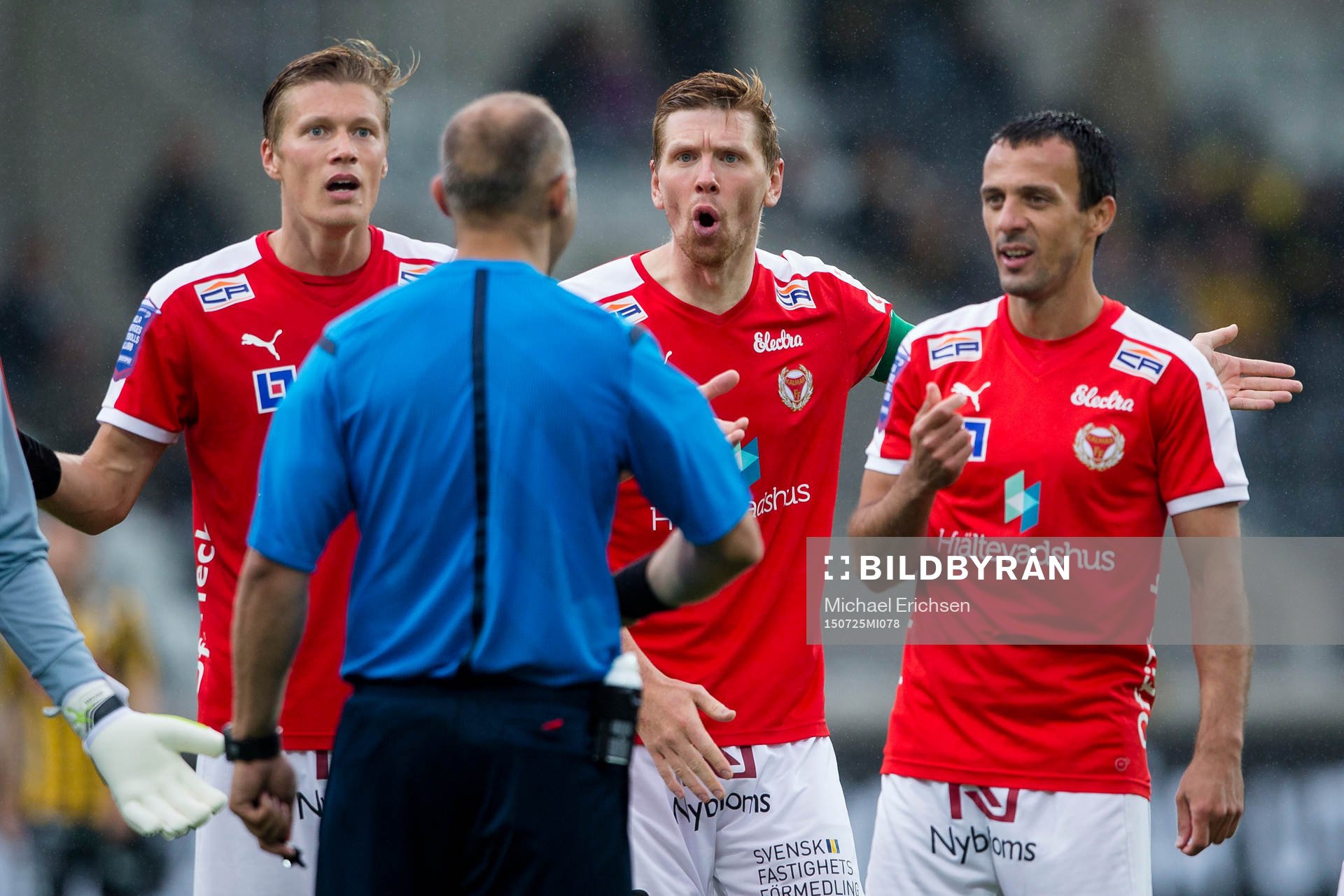 Kalmars Viktor Elm, David Elm och Nenad Djordjevic