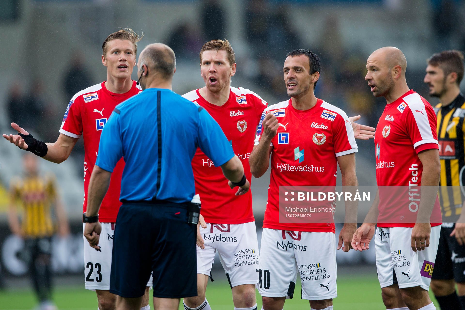 Kalmars Viktor Elm, David Elm och Nenad Djordjevic