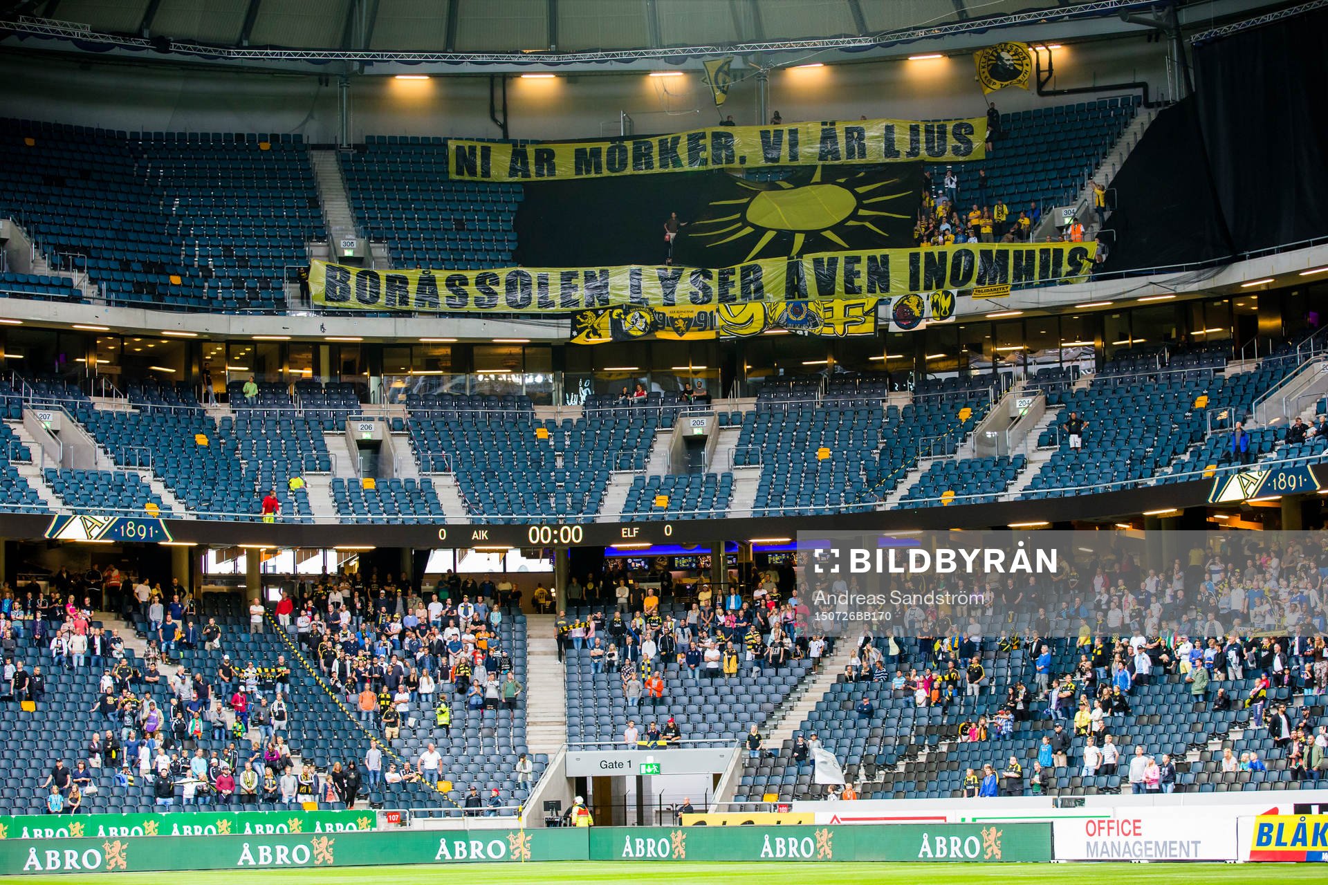 Elfsborgs supporters med ett Tifo