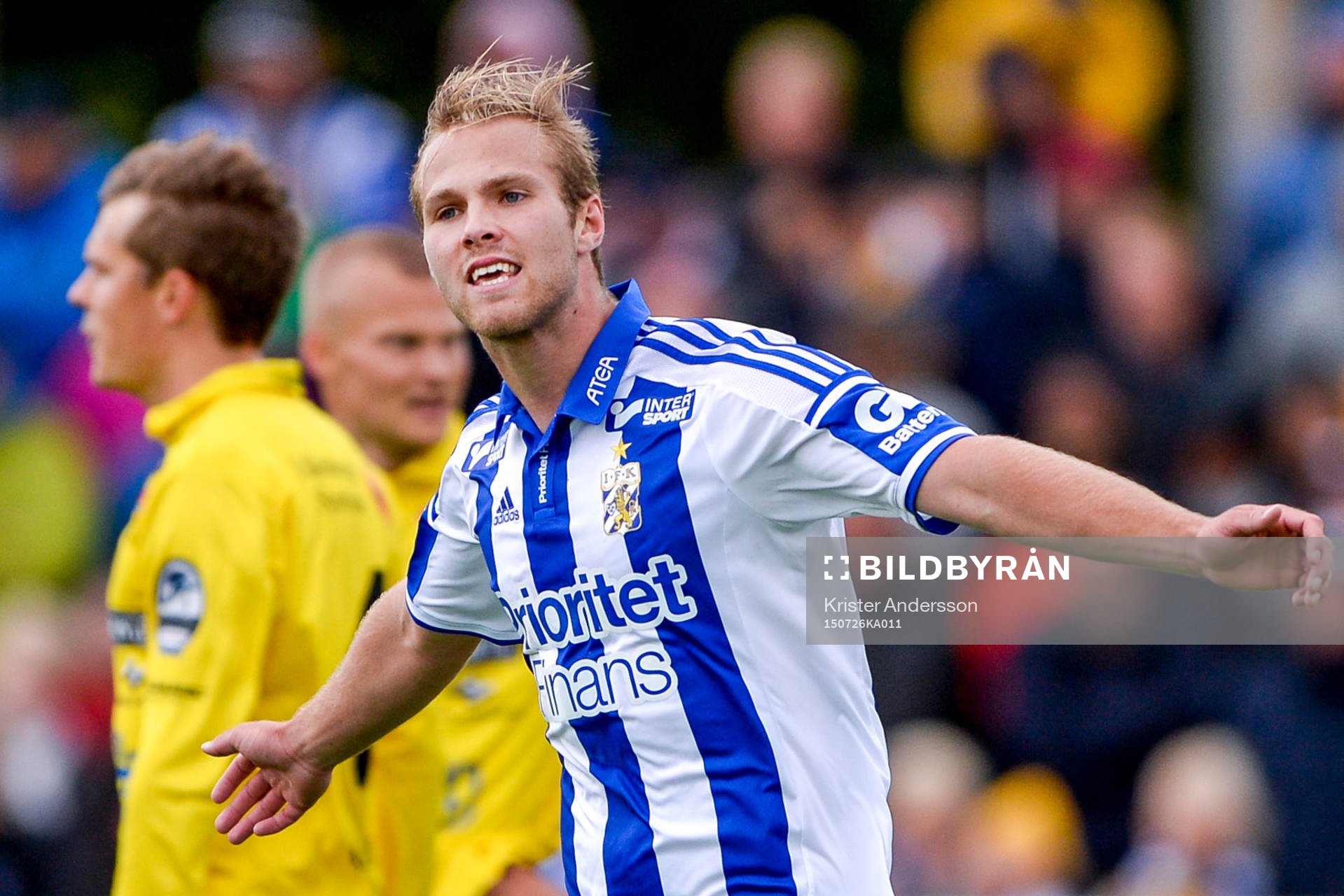IFK Göteborgs Gustav Engvall reagerar
