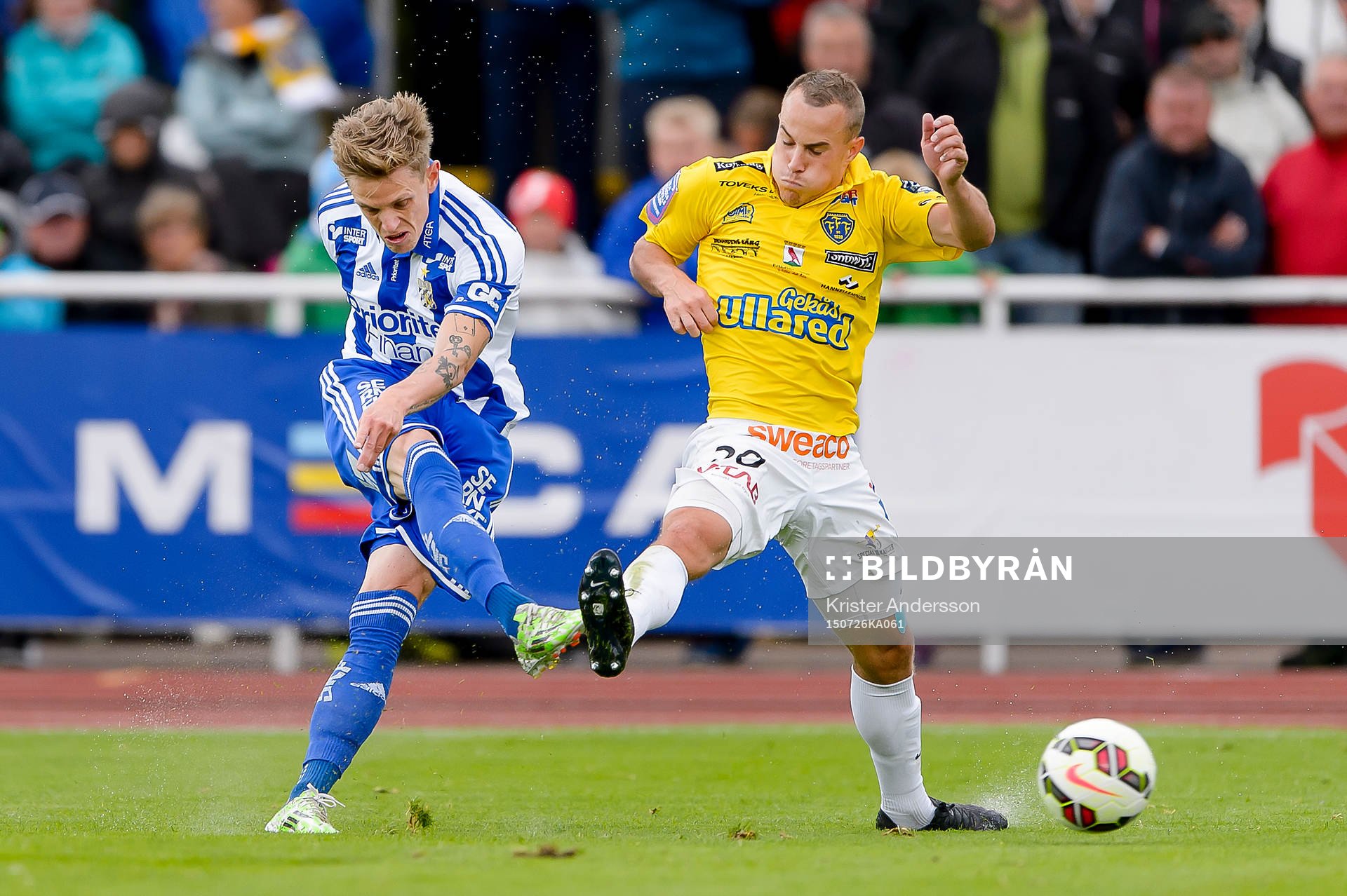 IFK Göteborgs Sören Rieks och Falkenbergs Calle Wede