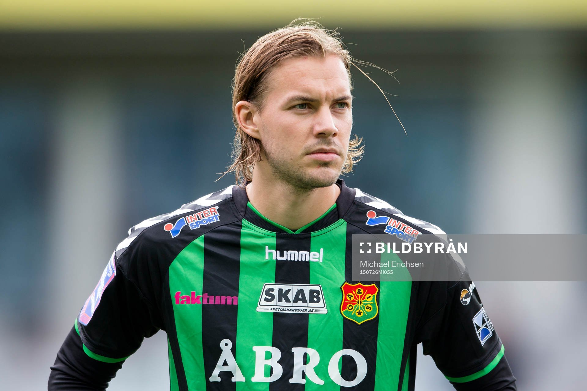 GAIS Danny Ervik innan fotbollsmatchen i Superettan mellan