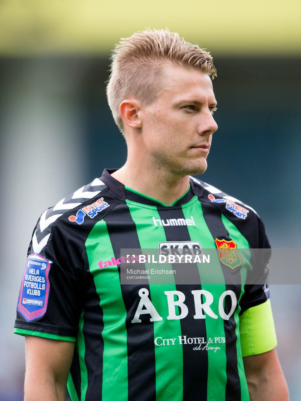 GAIS Patrik Ingelsten innan fotbollsmatchen i Superettan