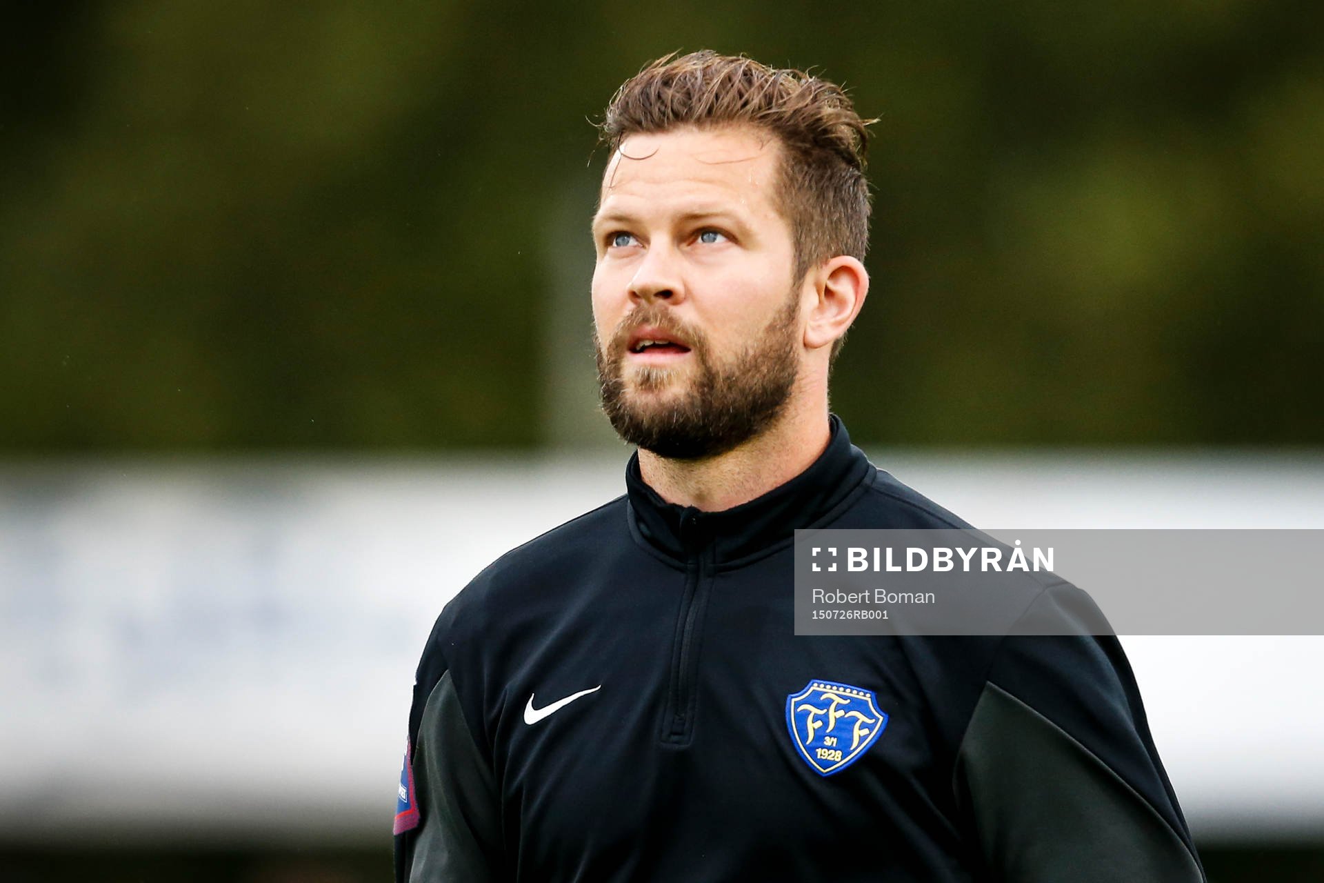 Falkenbergs David Svensson före fotbollsmatchen i