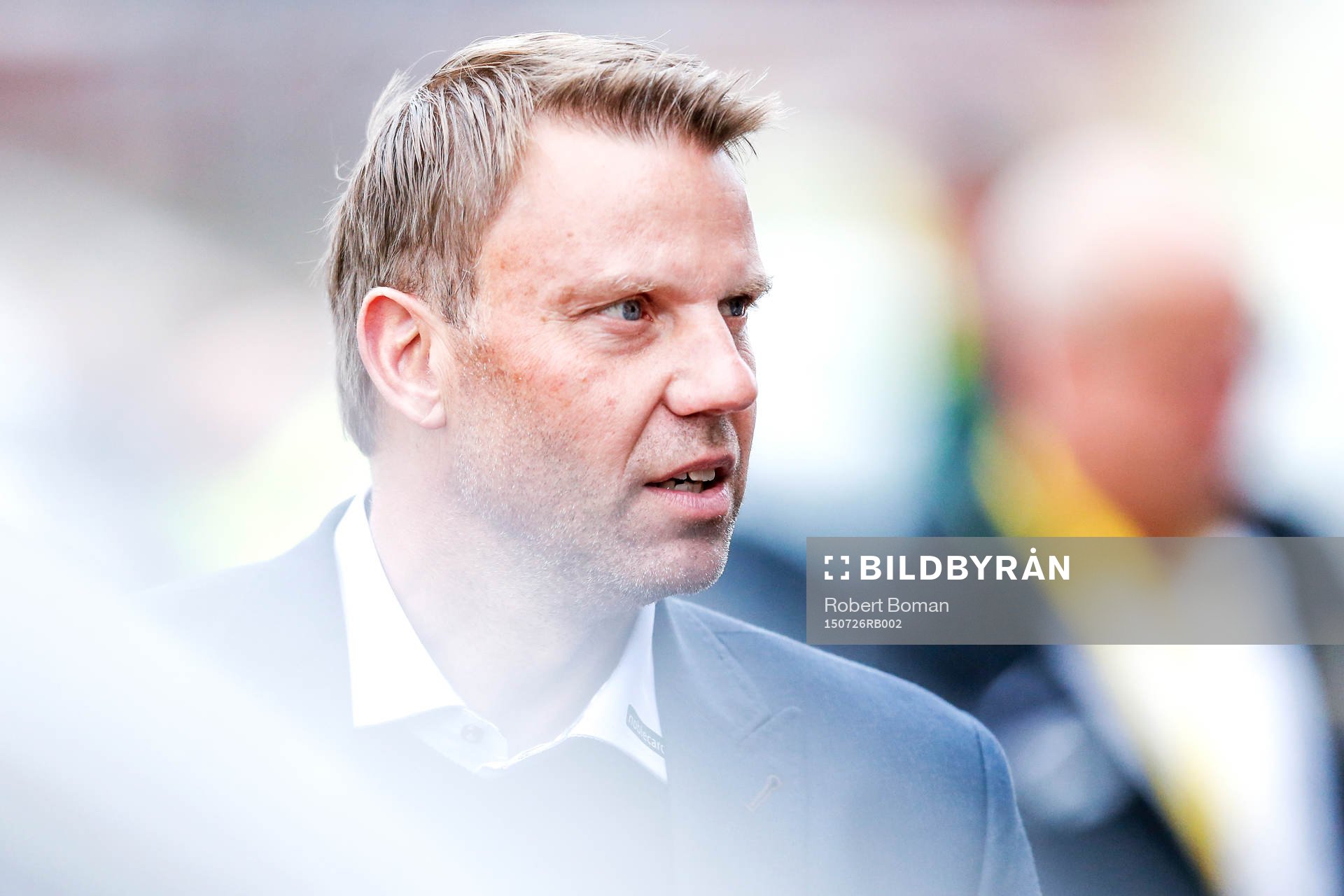 Falkenbergs tränare Hans Eklund före fotbollsmatchen i