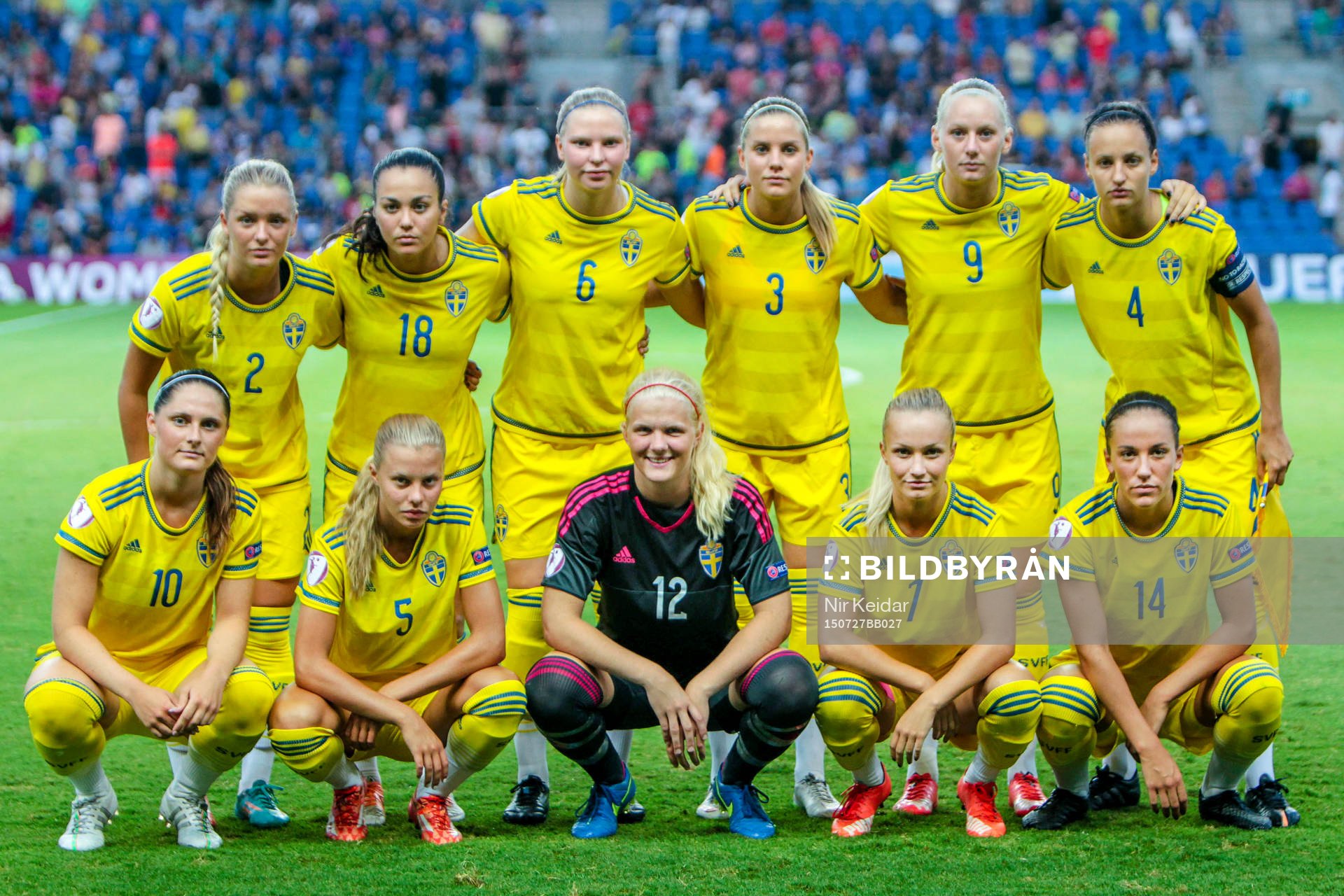 Sveriges startelva före finalen i U19 EM i fotboll mellan