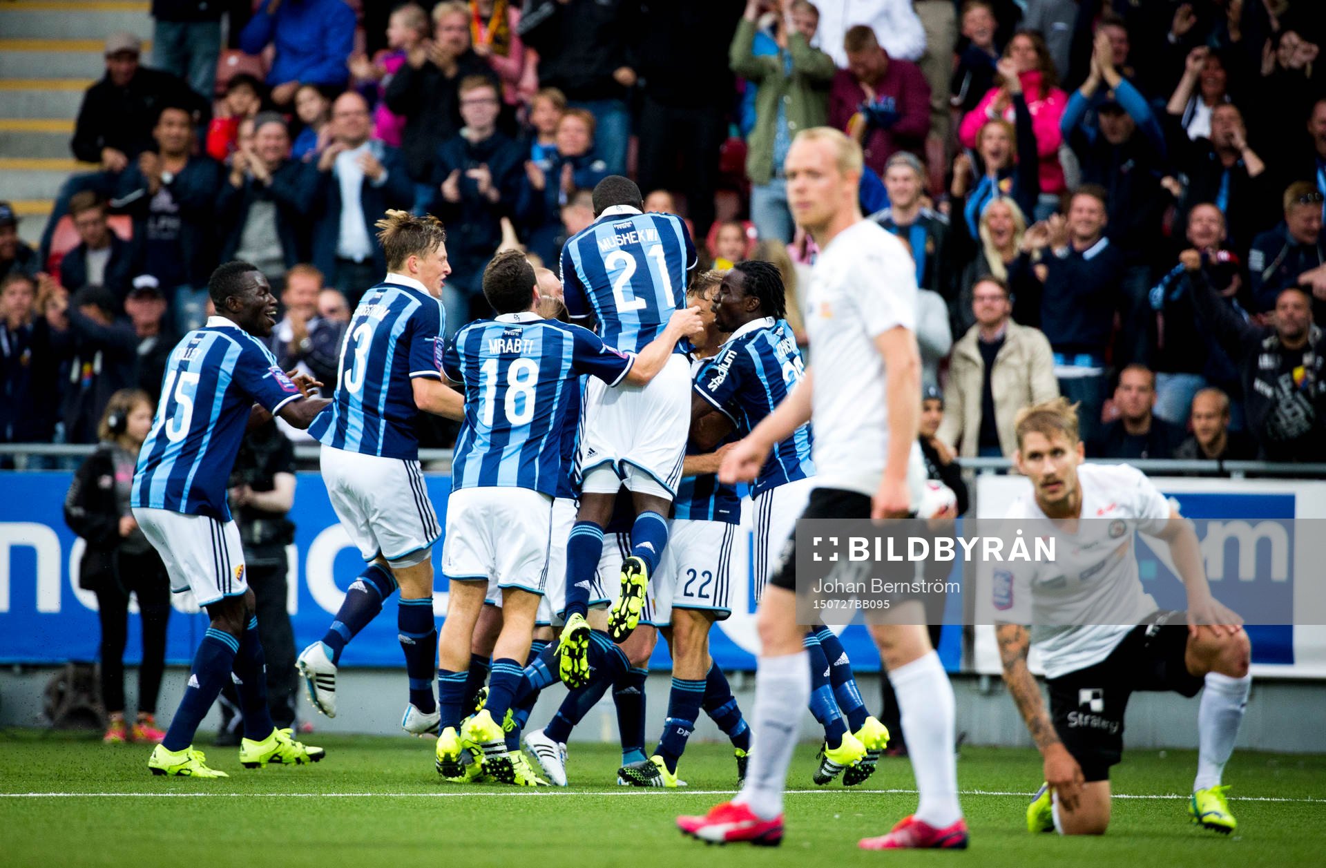 Djurgårdens Jesper Arvidsson jublar