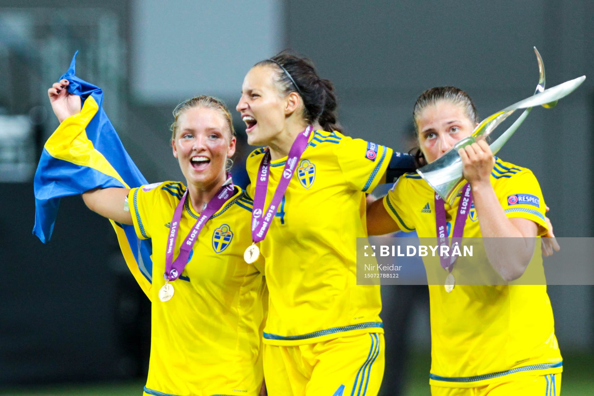 Sveriges Ronja Aronsson , Nathalie Björn och Filippa