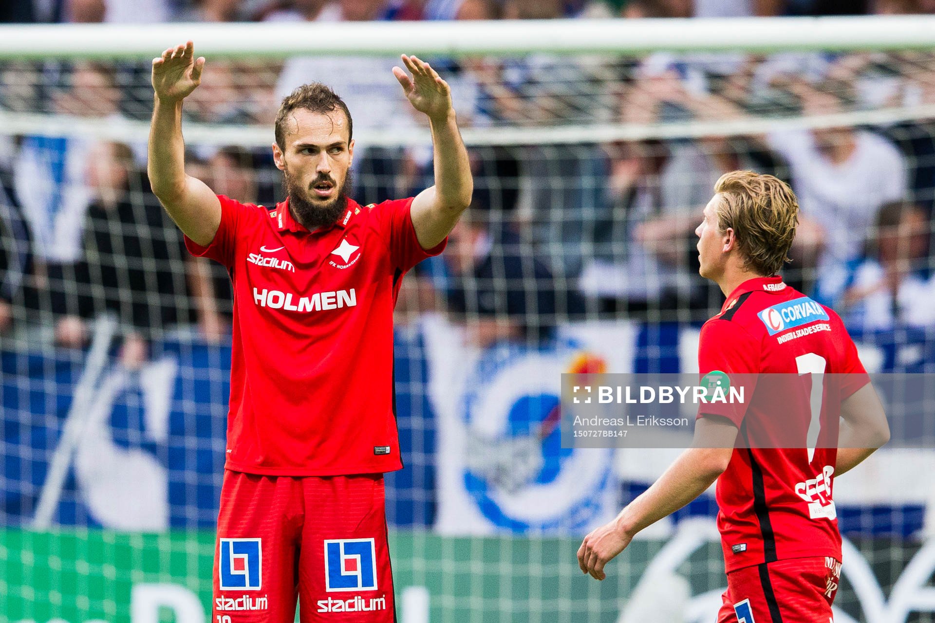 Norrköpings Emir Kujovic och Alexander Fransson