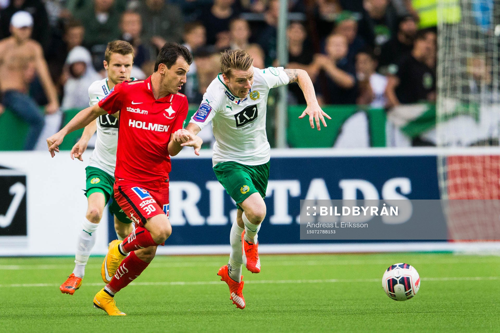 Norrköpings Nikola Tkalcic och Hammarbys Birkir Már