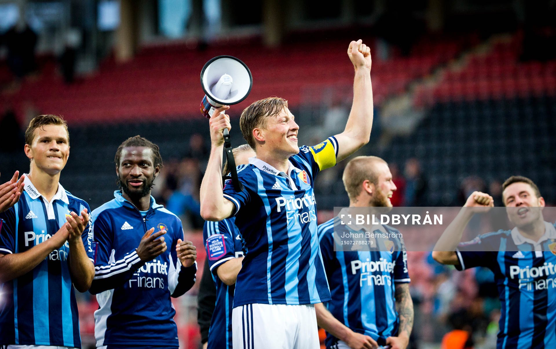 Djurgårdens Emil Bergström jublar