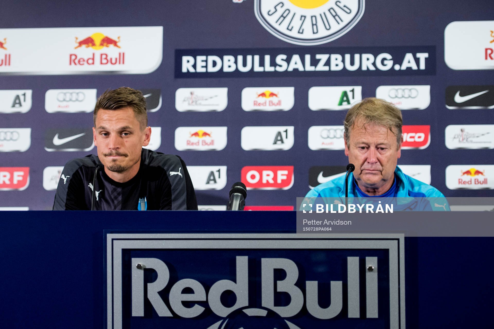Malmö FFs Markus Rosenberg och tränare Åge Hareide ser