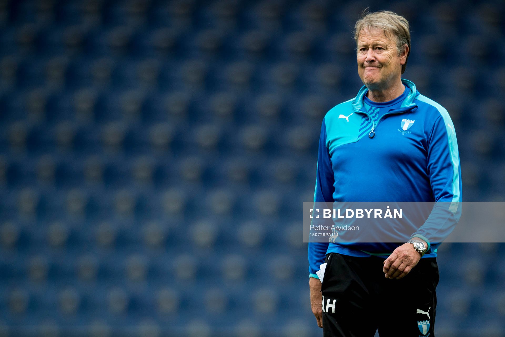 Malmö FFs tränare Åge Hareide ser fundersam ut