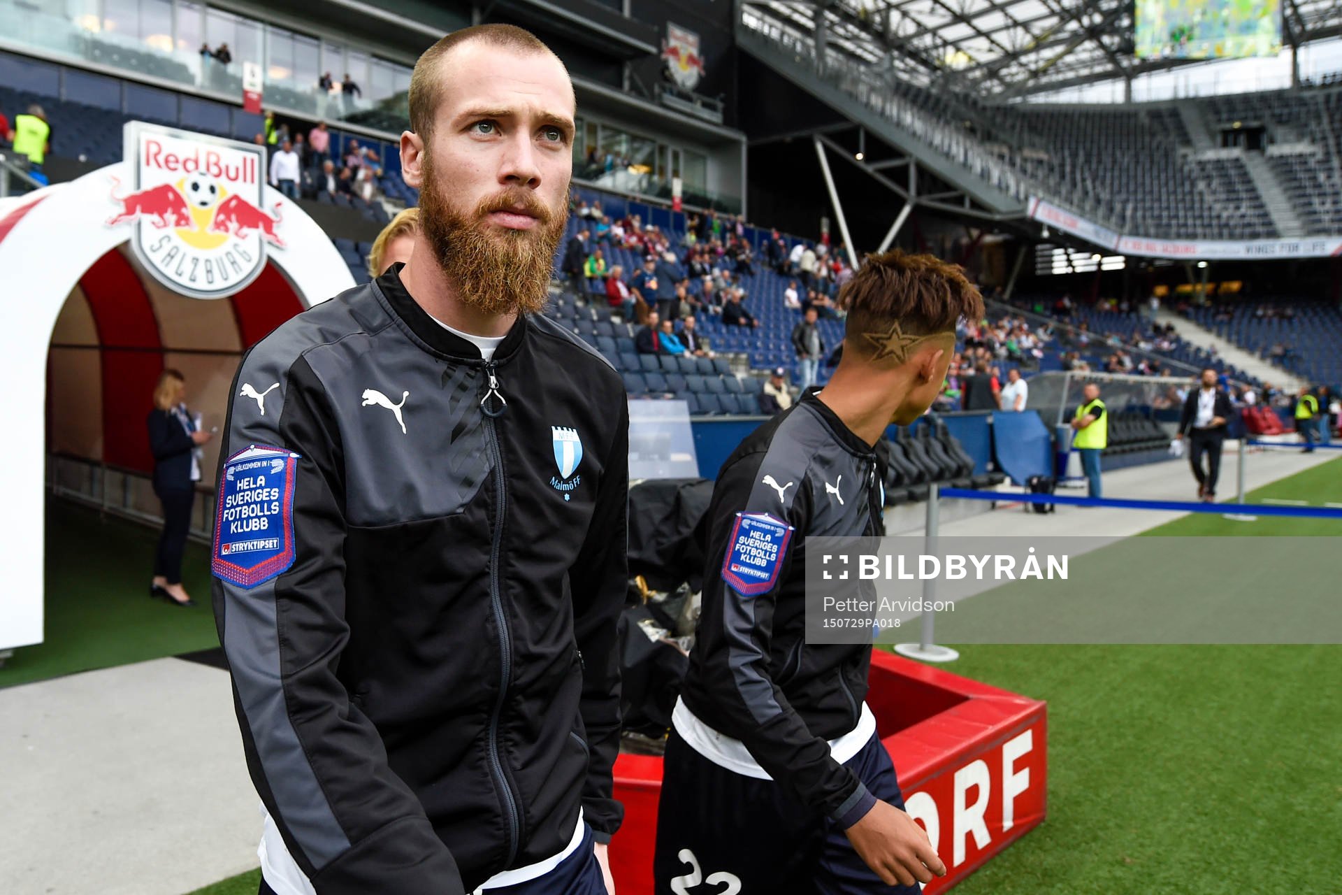 Malmö FFs Jo Inge Berget och Tobias Sana före