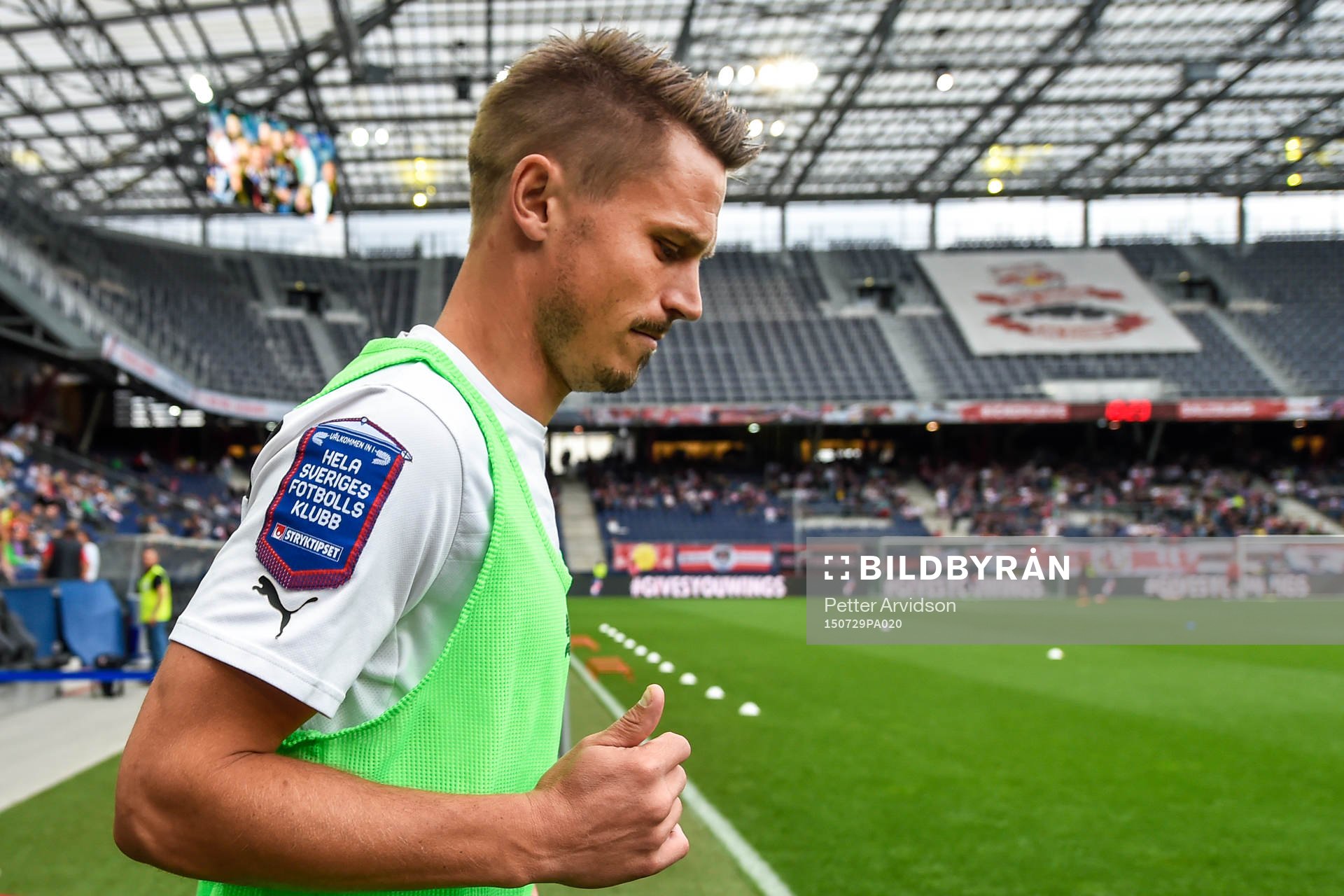 Malmö FFs Markus Rosenberg före fotbollsmatchen mellan
