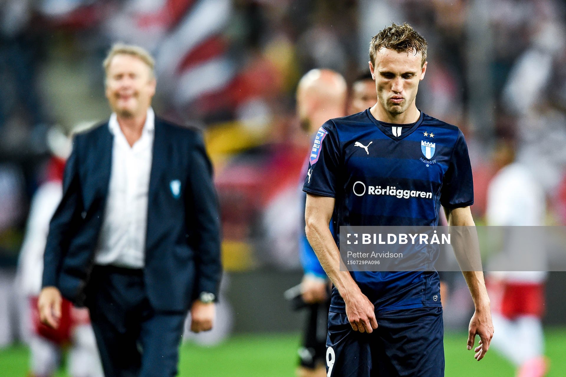 Malmö FFs tränare Åge Hareide och Magnus Wolff Eikrem