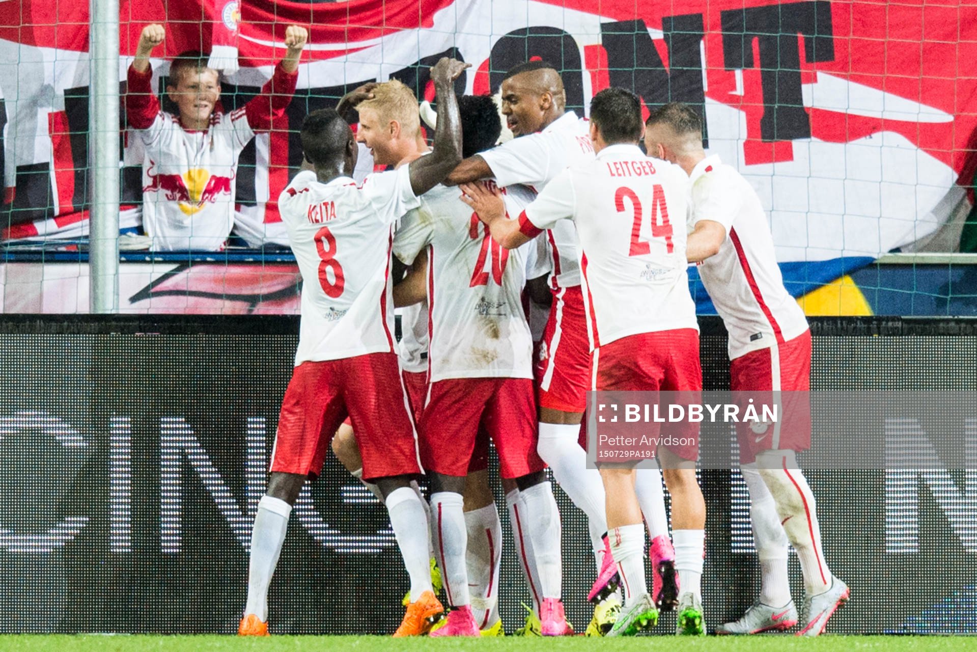 Salzburgs spelare jublar