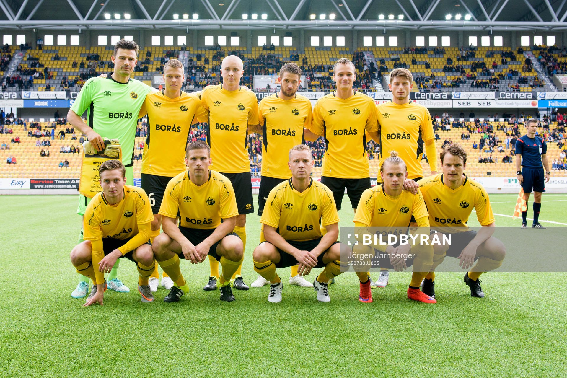 Elfsborgs startelva överst från vänster målvakt Kevin