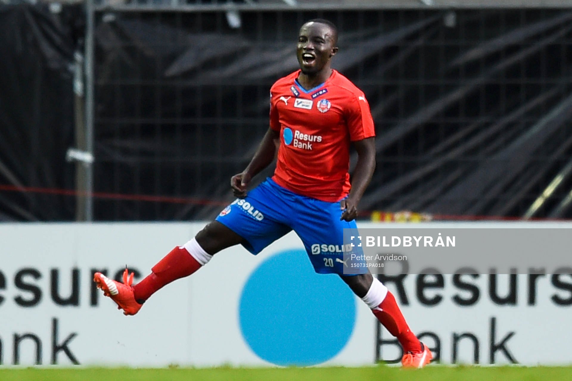 Helsingborgs Emmanuel Boateng jublar