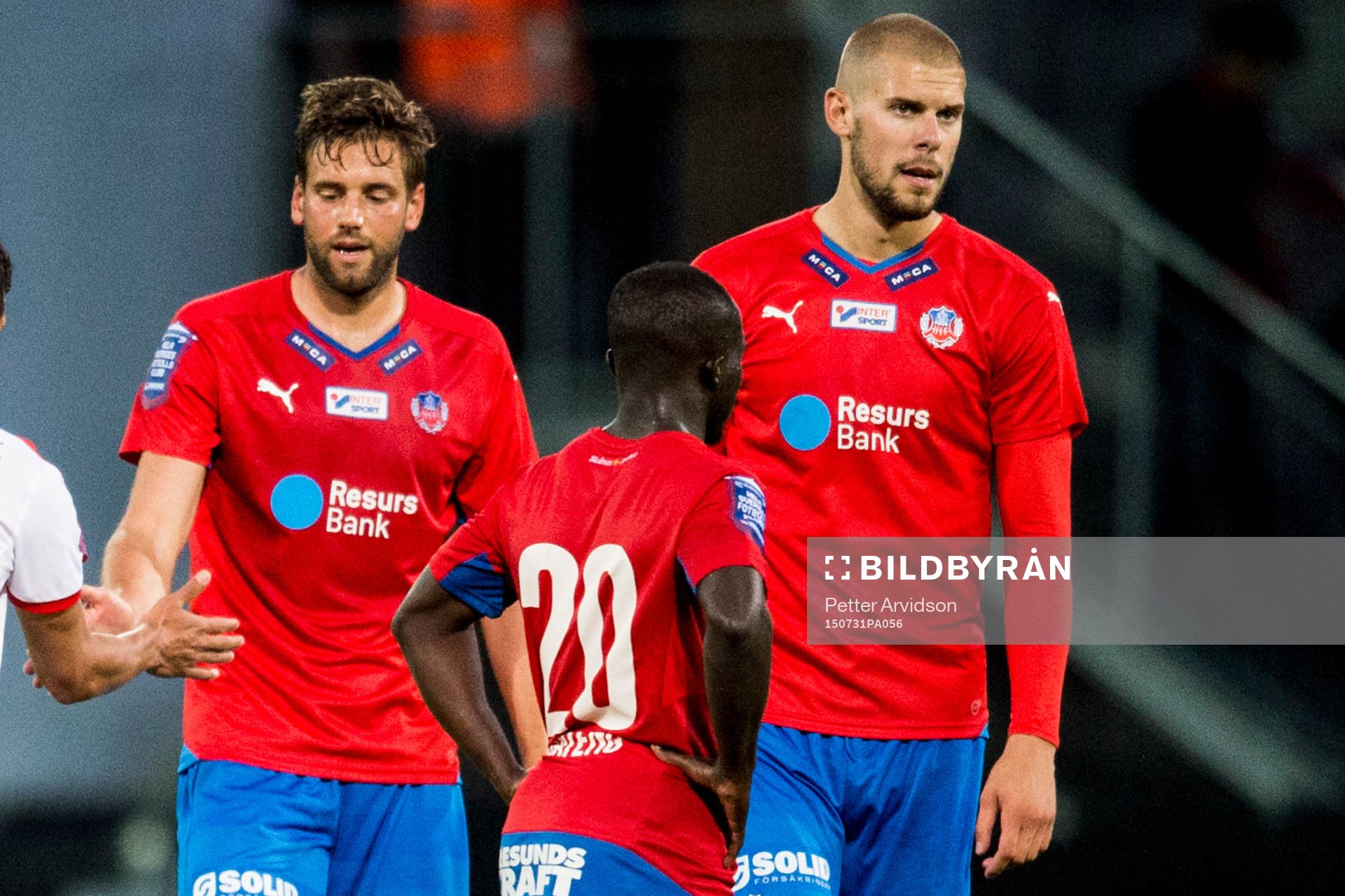 Helsingborgs Mikael Dahlberg, Emmanuel Boateng och Robin