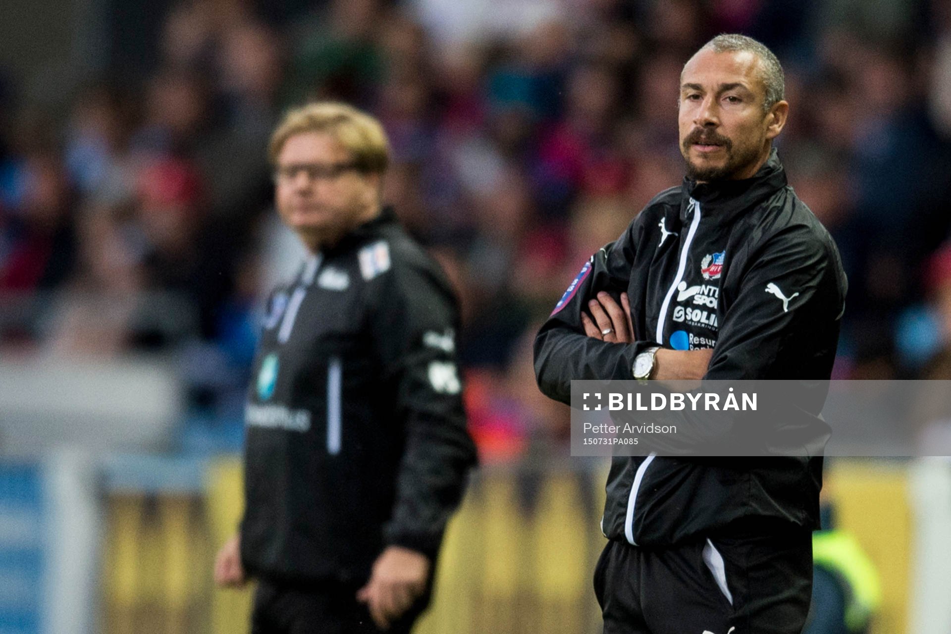 Kalmars tränare Peter Swärdh och Helsingborgs manager