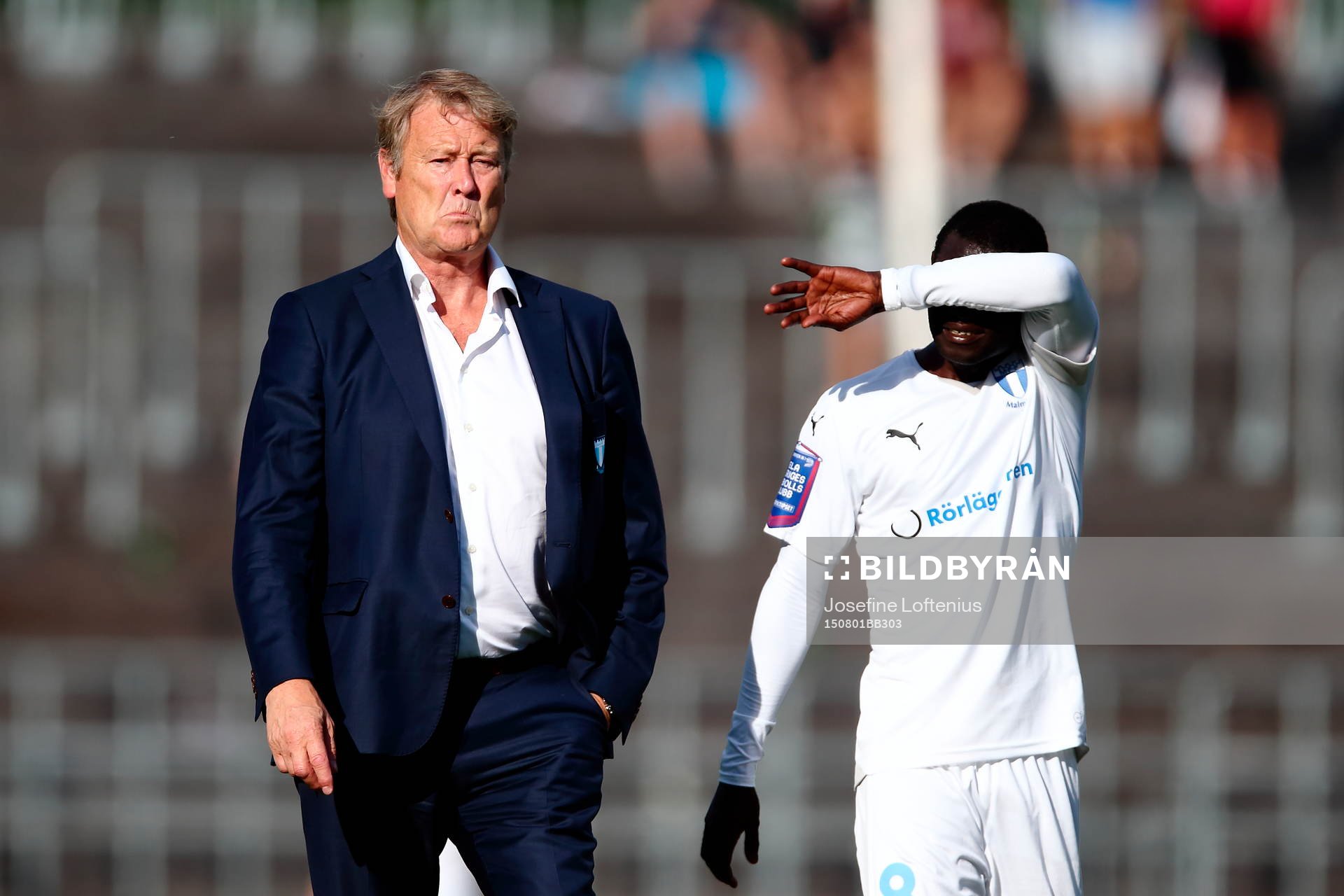 Malmö FFs tränare Åge Hareide och Enoch Kofi Adu