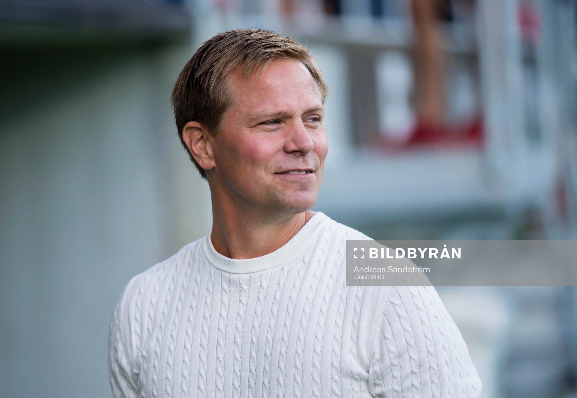 Gefles tränare Roger Sandberg ser nöjd ut