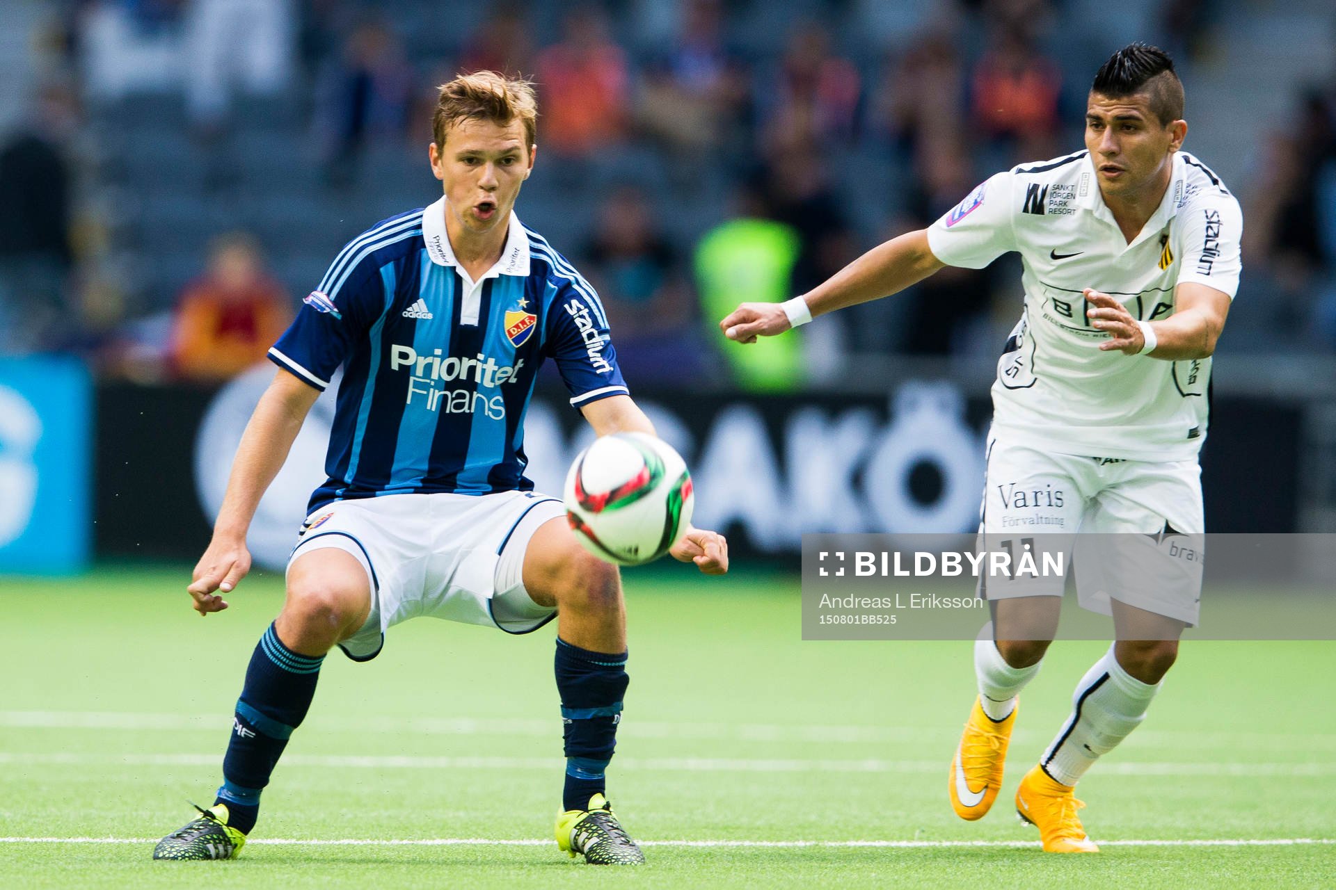 Djurgårdens Jesper Karlström och Häckens Paulo de