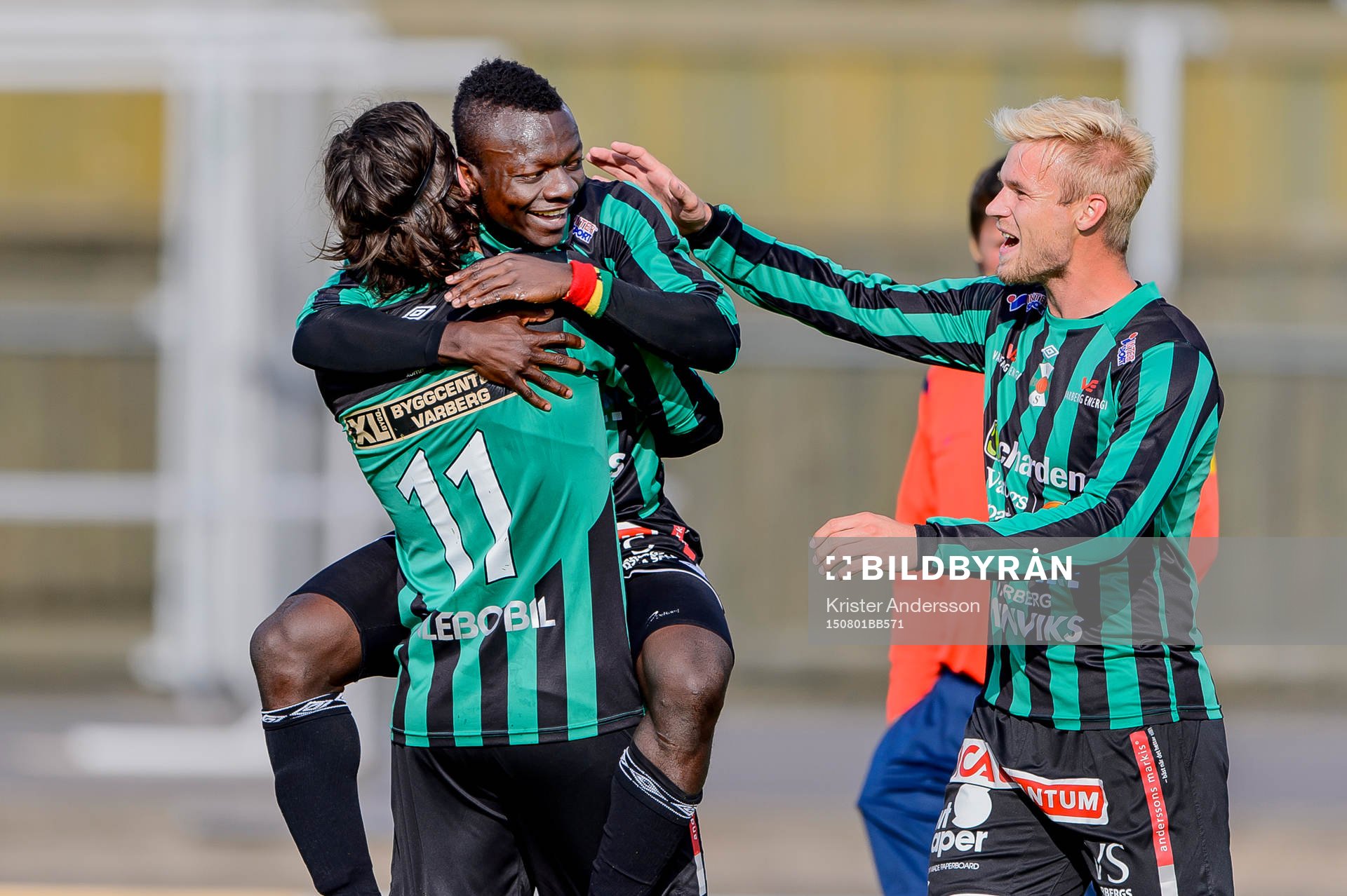 Varbergs Thomas Boakye jublar