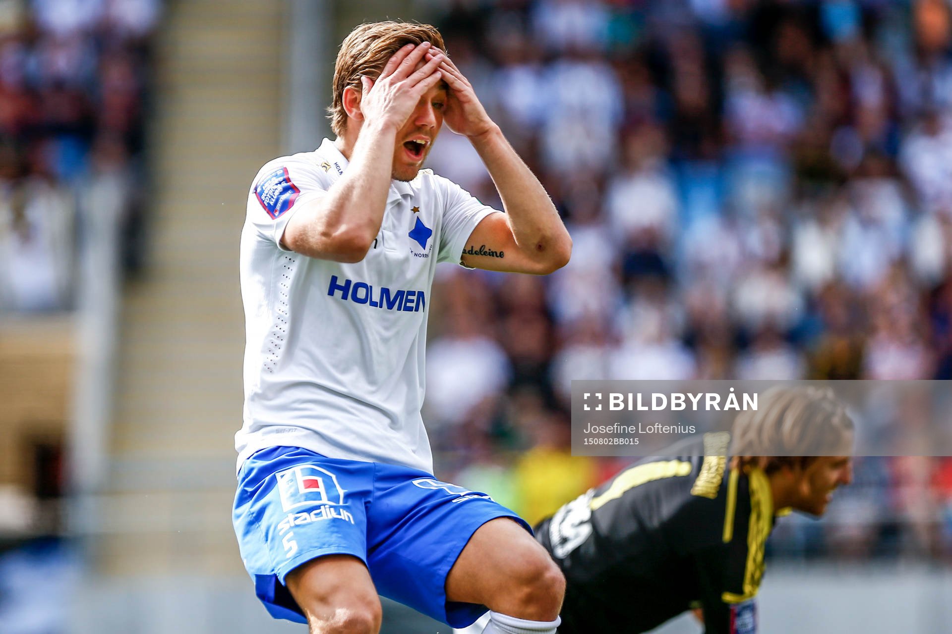 Norrköpings Christoffer Nyman reagerar