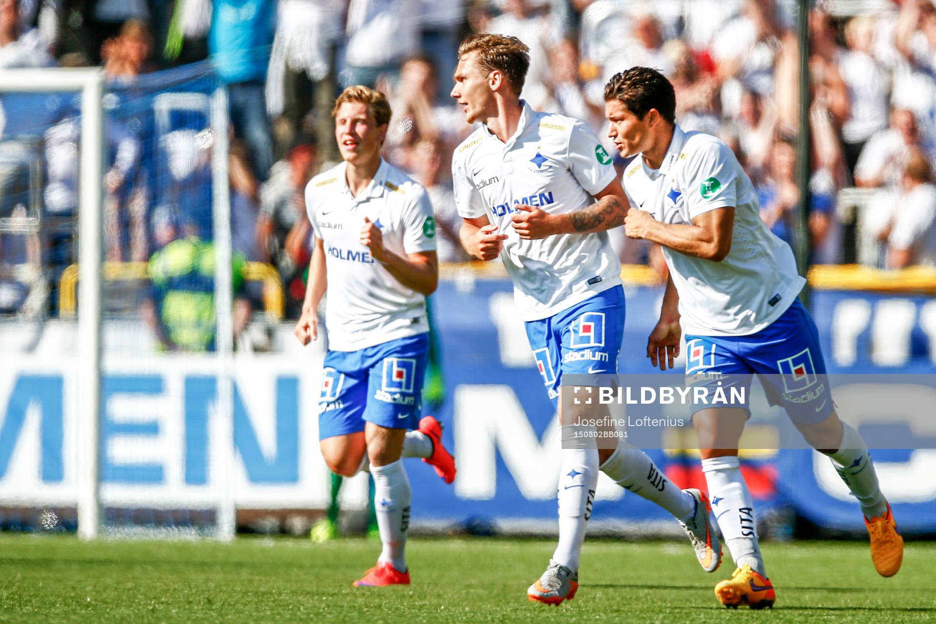 Norrköpings Linus Wahlqvist firar sitt reduceringsmål 1-2