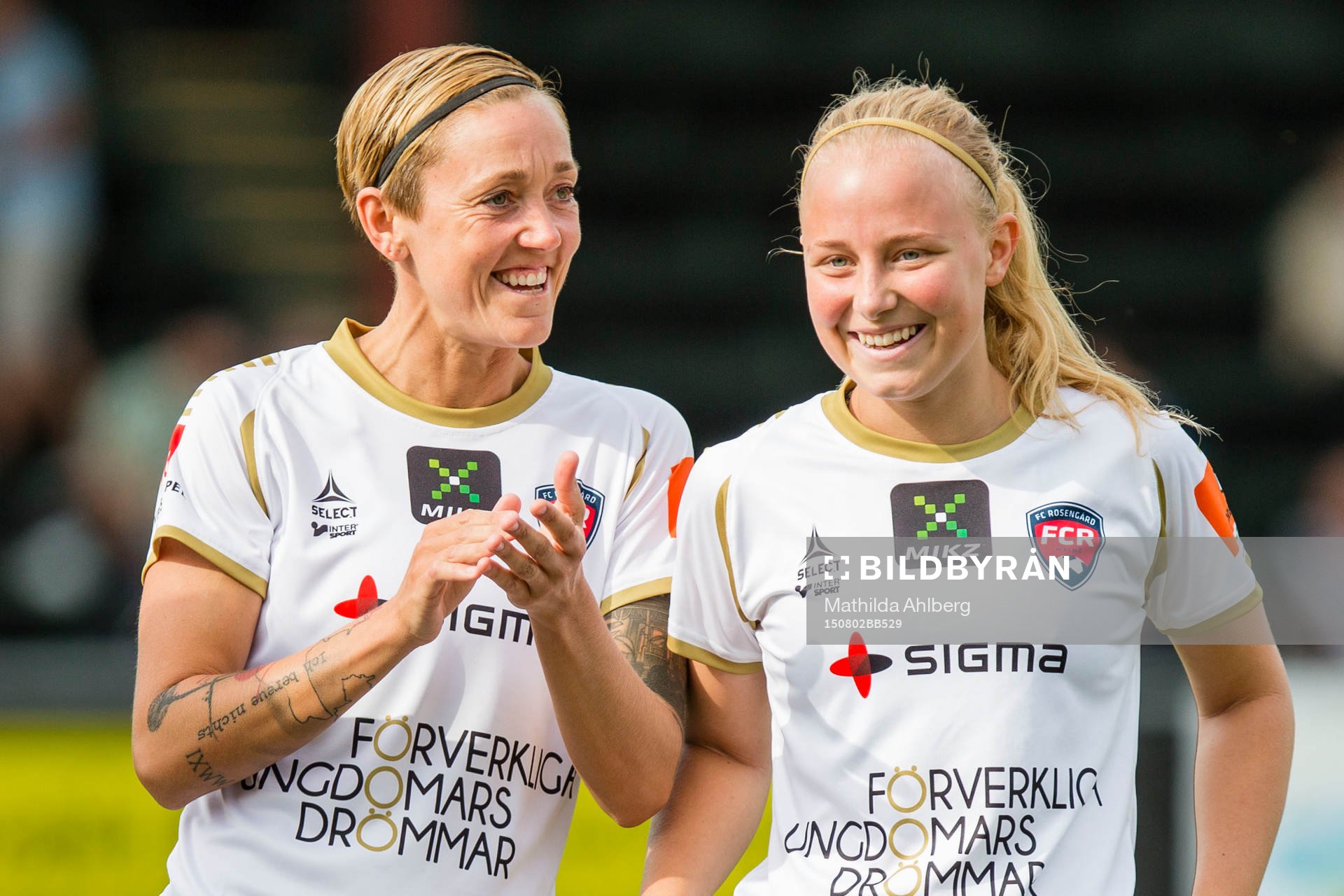 FC Rosengårds Therese Sjögran och Ebba Wieder