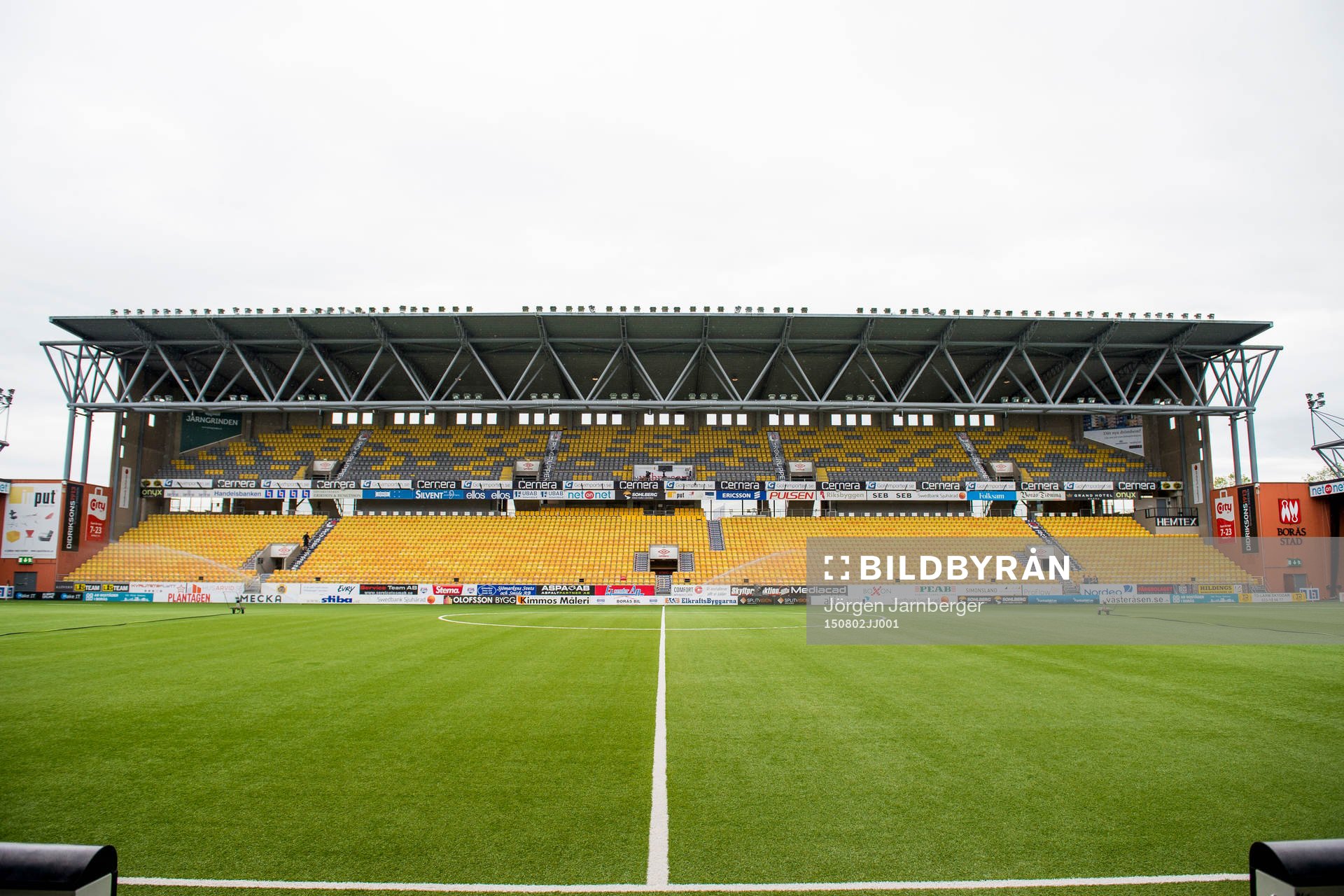 Borås arena innan en fotbollsmatch i Allsvenskan mellan