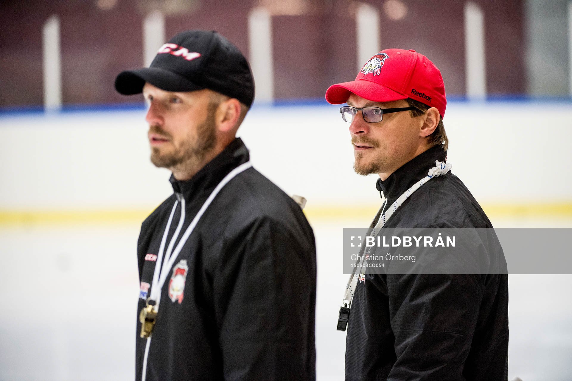 Tränarna Andreas Hadelöv och Björn Hellkvist