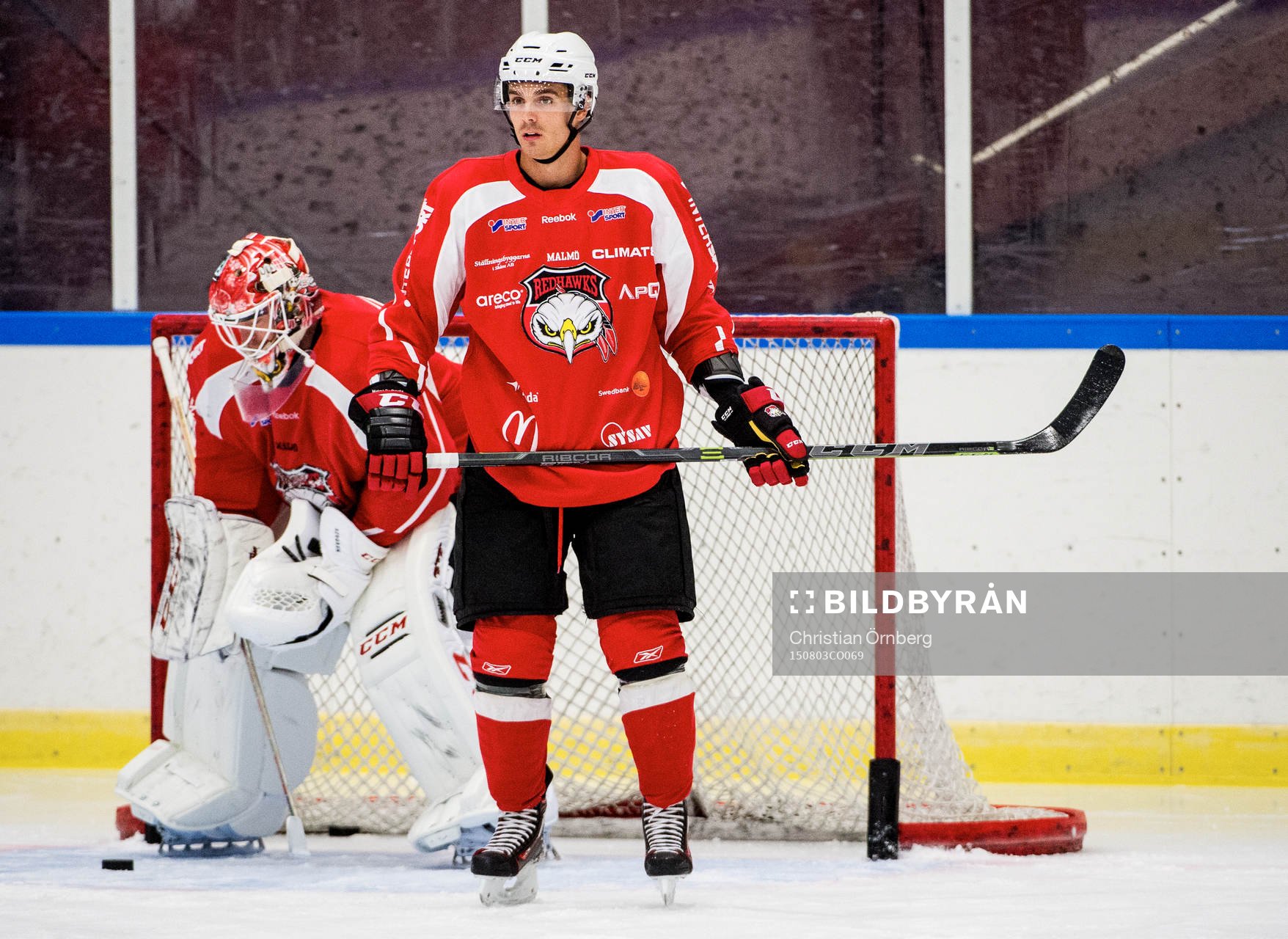 Målvakten Pontus Sjögren och Henrik Hetta